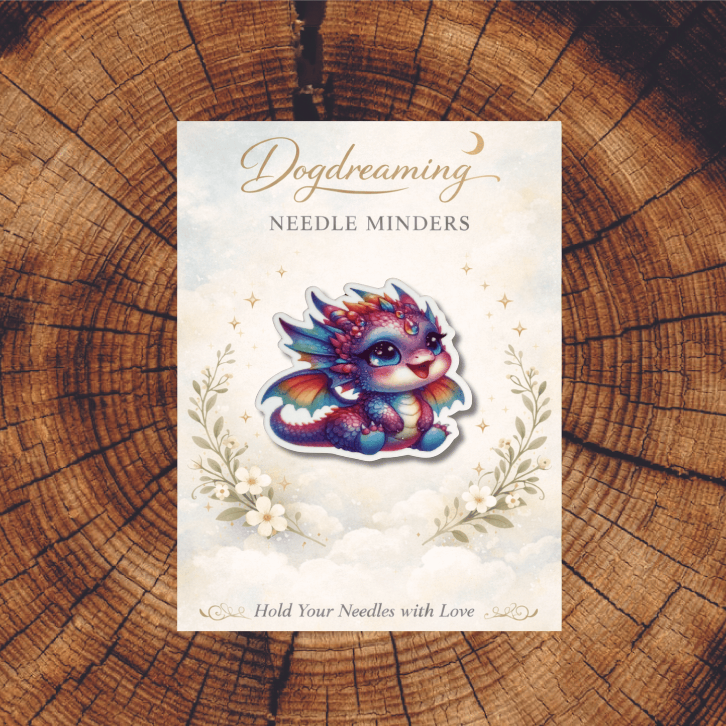 jewel crest dragon magnetic needle minder embroidery accessory