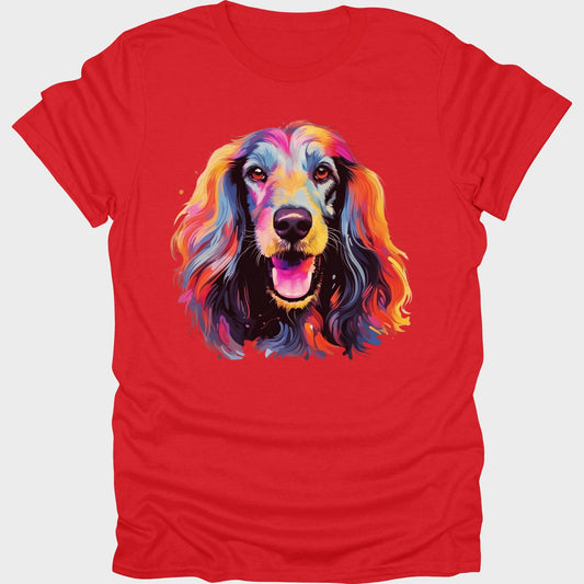 Afghan Hound Colorful short sleeve T-shirt Red