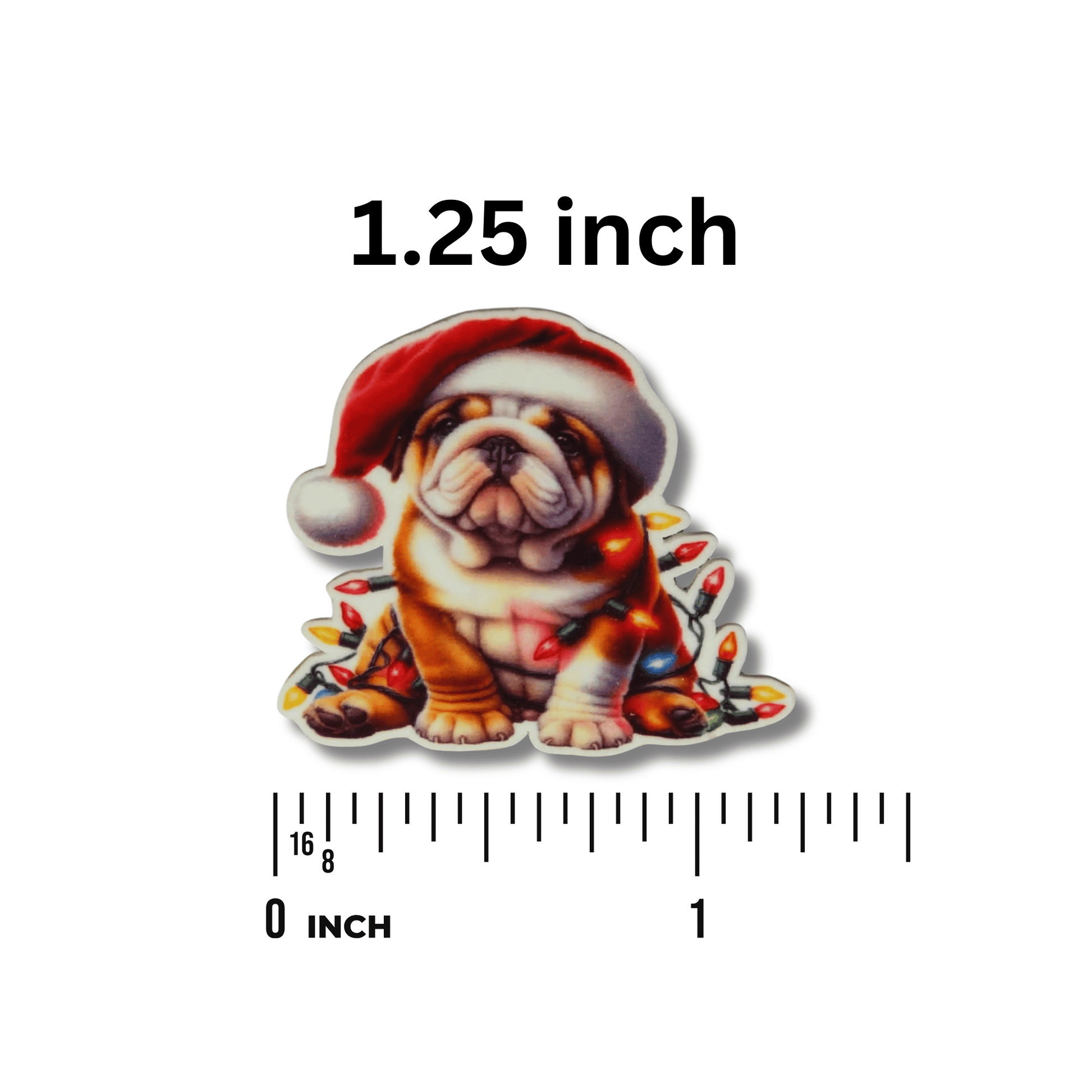 Christmas Bulldog Magnetic Needle Minder, Cute Dog Needle Holder for Cross Stitch and Embroidery