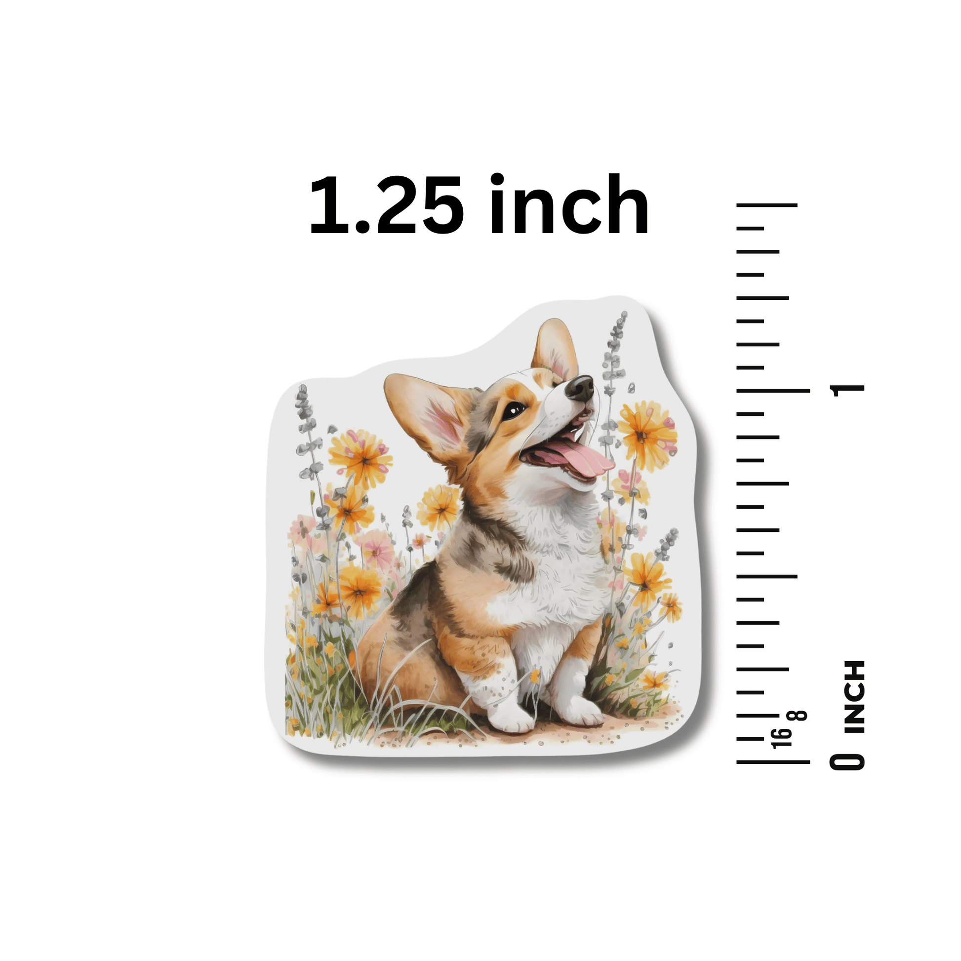 Floral Corgi Magnetic Needle Minder, Cute Dog Needle Holder for Cross Stitch, Embroidery, and Hand Sewing