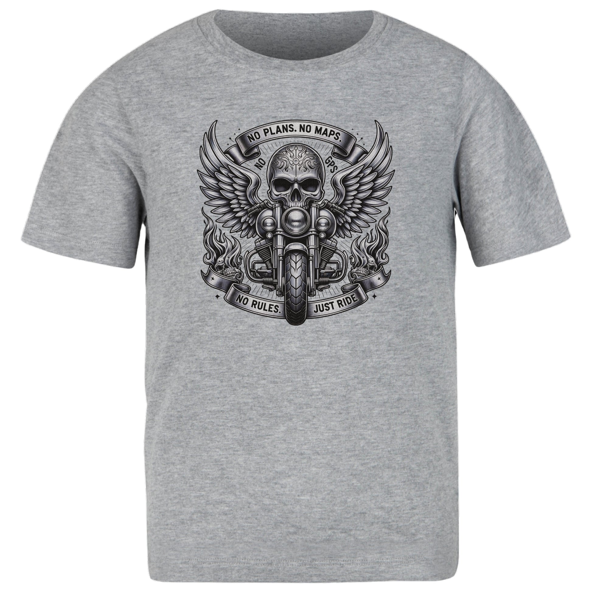 No Plans No Maps No Rules Just Ride T-shirt, Motorcycle Rider - DogDreaming