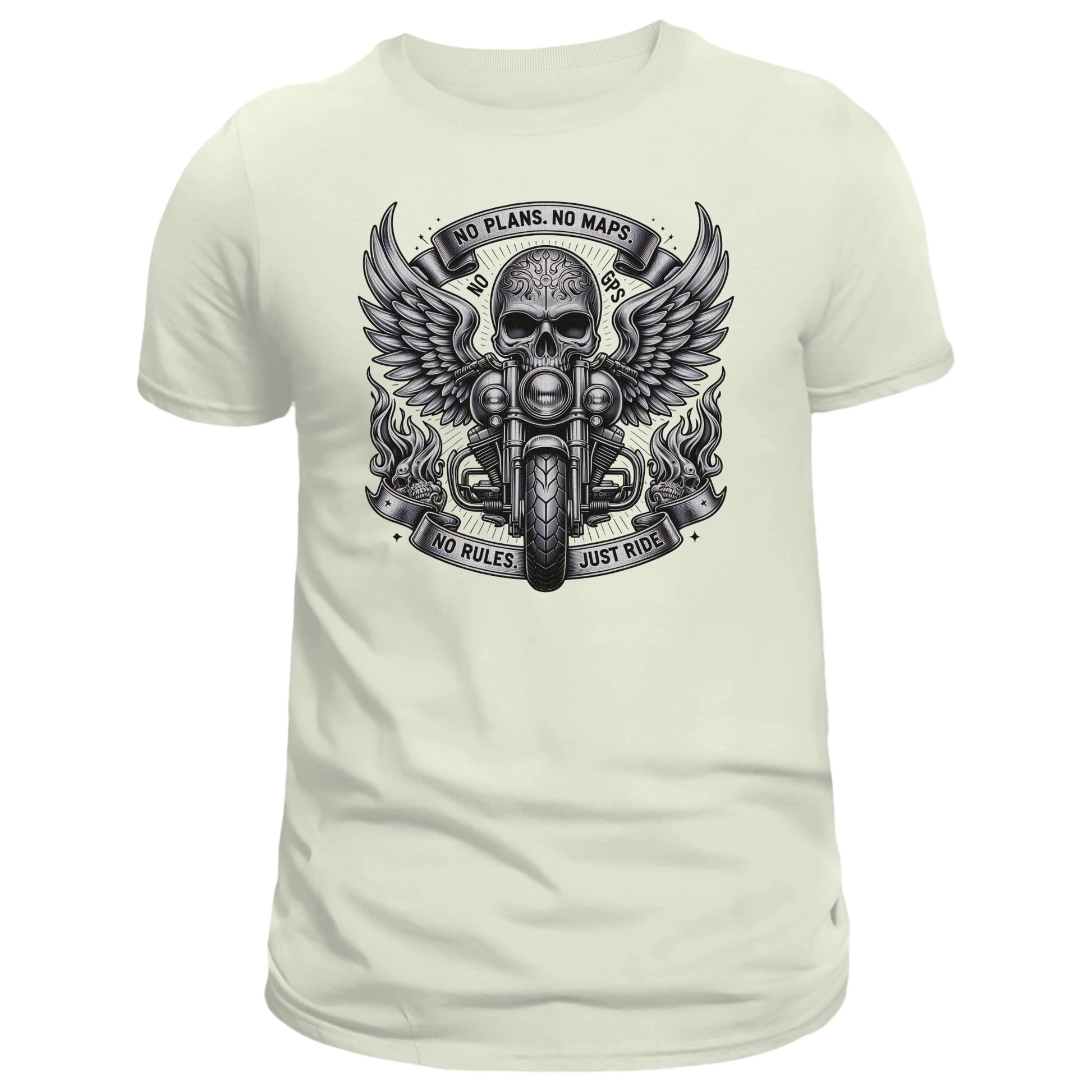 No Plans No Maps No Rules Just Ride T-shirt, Motorcycle Rider - DogDreaming