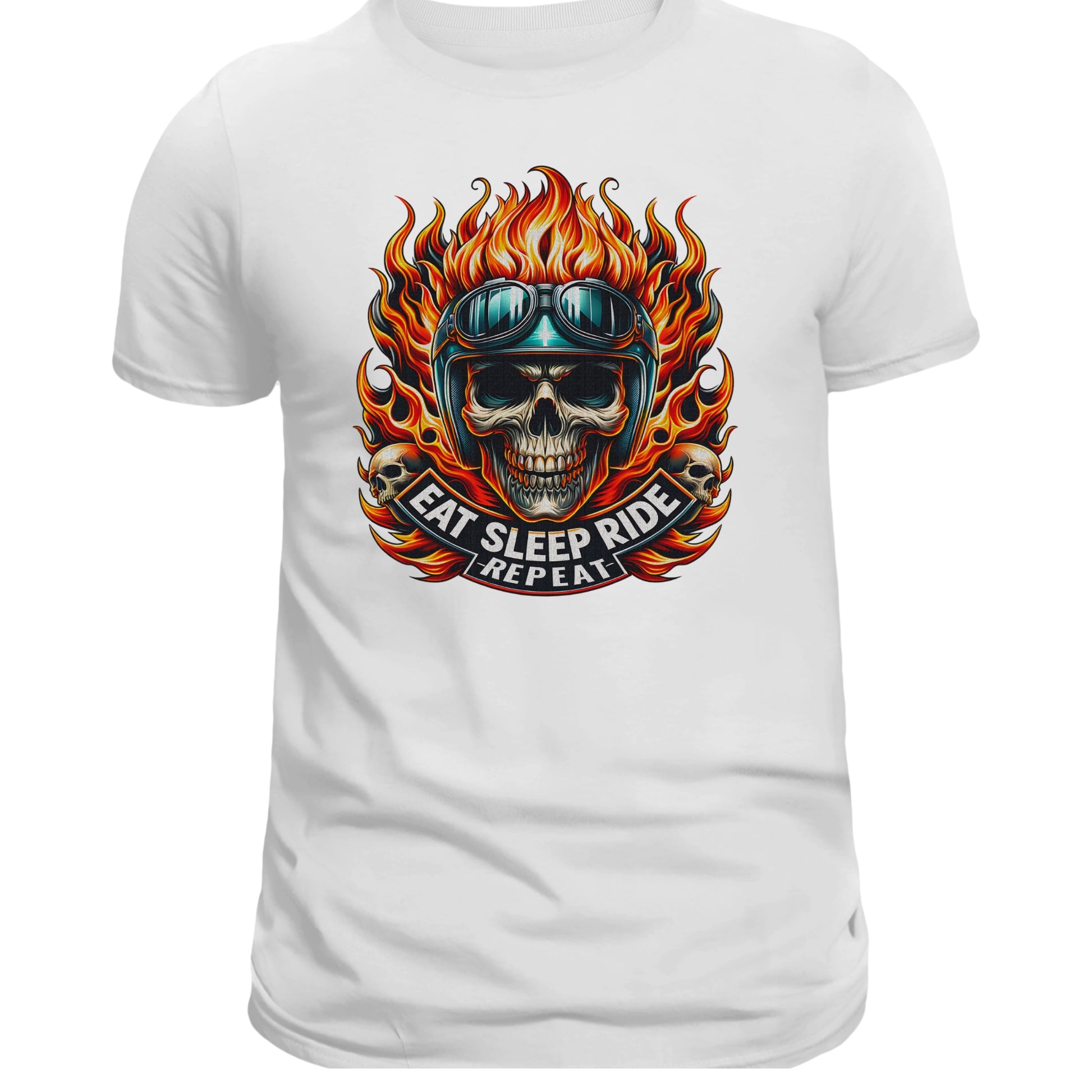 Eat Sleep Ride Repeat T-shirt, Motorcycle Rider - DogDreaming