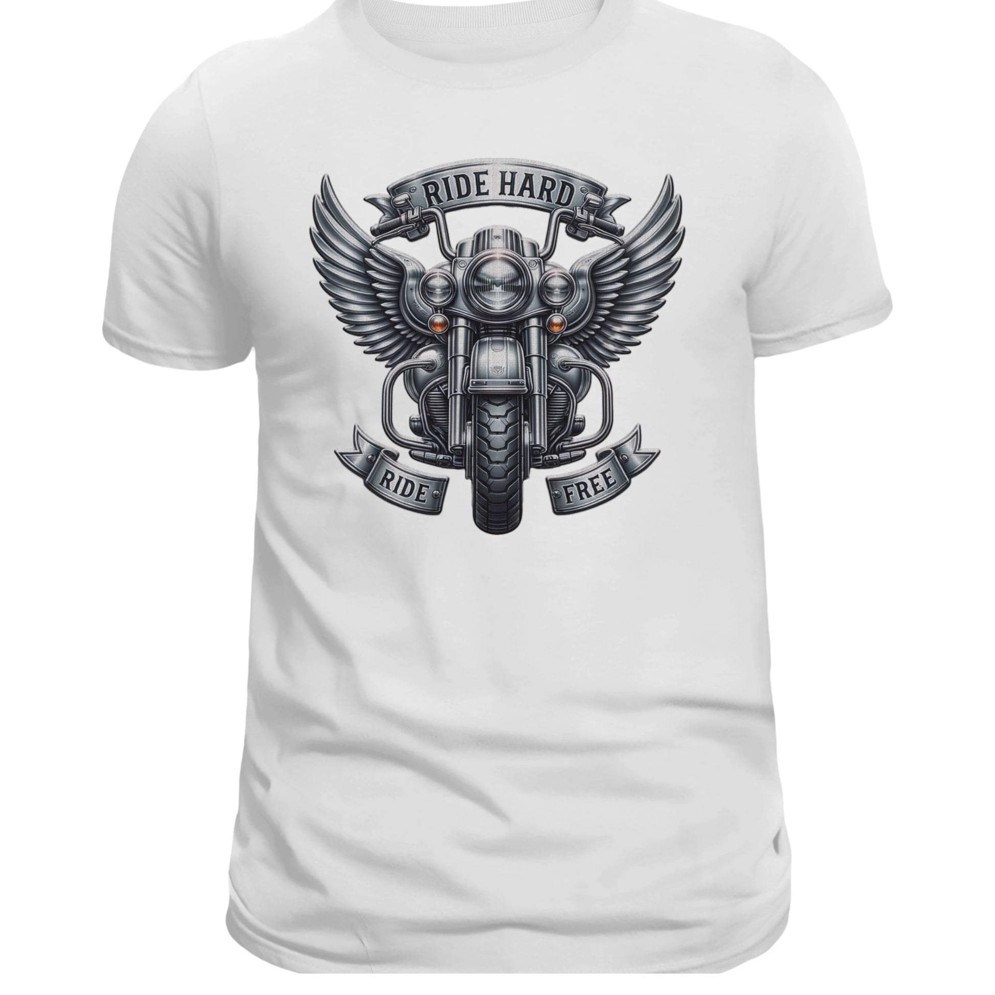 Ride Hard Ride Free T-shirt, Motorcycle Rider - DogDreaming