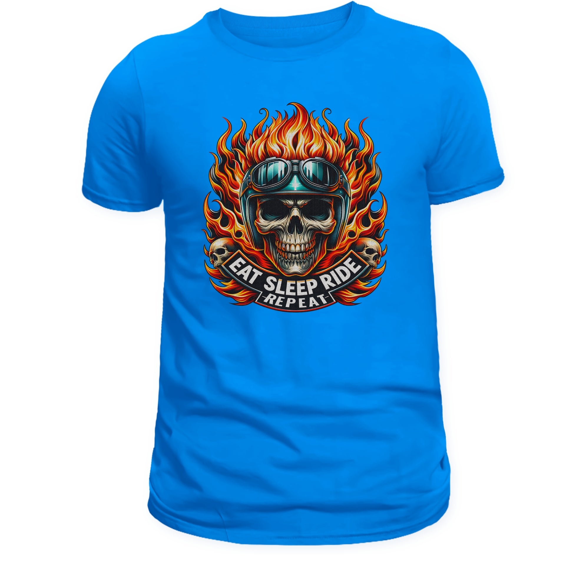 Eat Sleep Ride Repeat T-shirt, Motorcycle Rider - DogDreaming