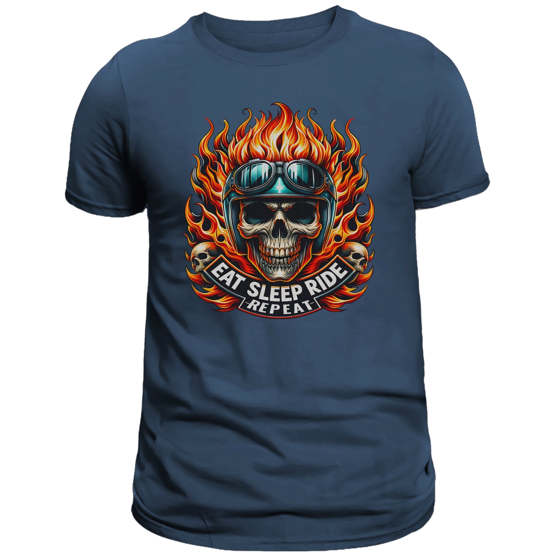 Eat Sleep Ride Repeat T-shirt, Motorcycle Rider - DogDreaming