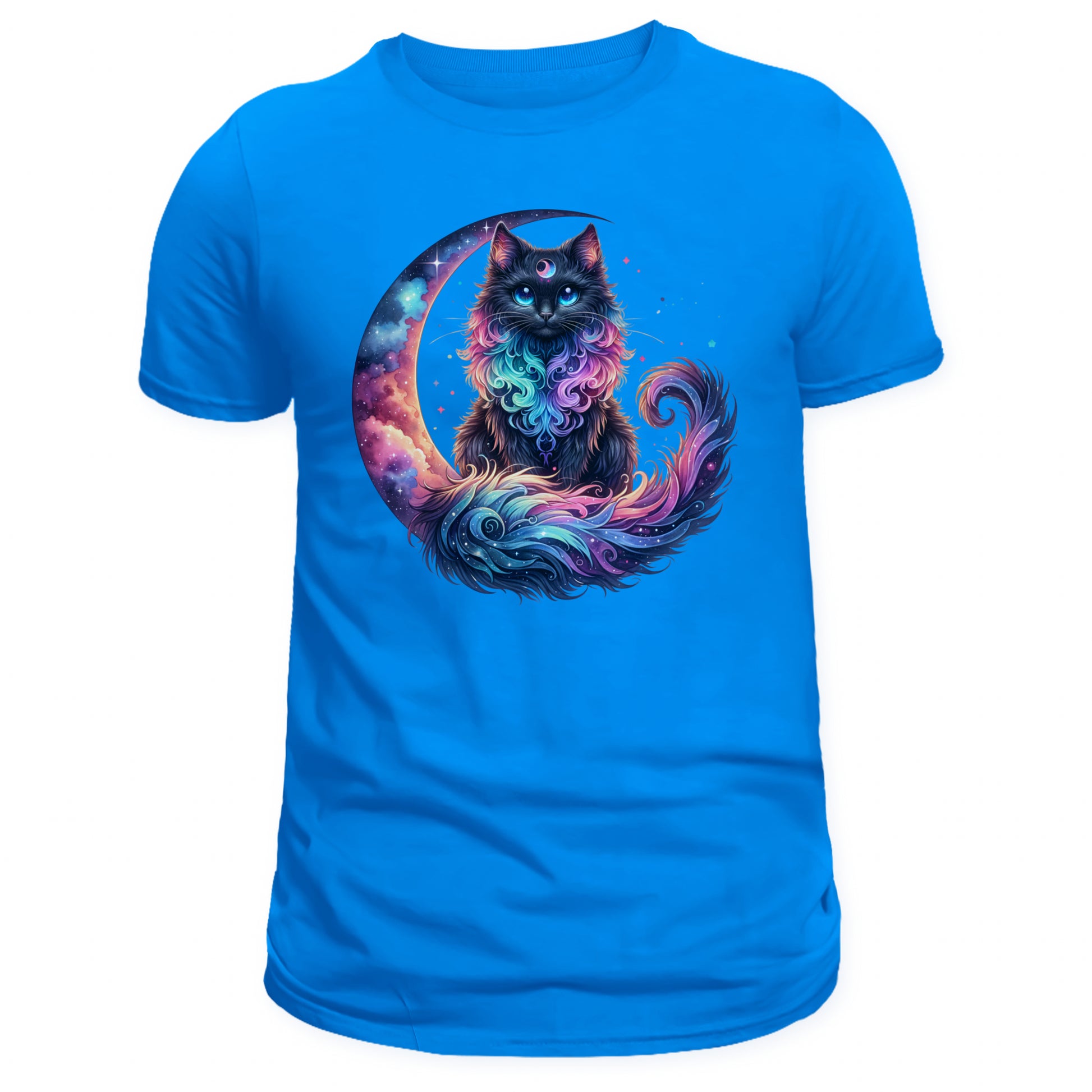 Celestial Watercolor Kitten Graphic T-shirt, Cat Tee Shirt - DogDreaming