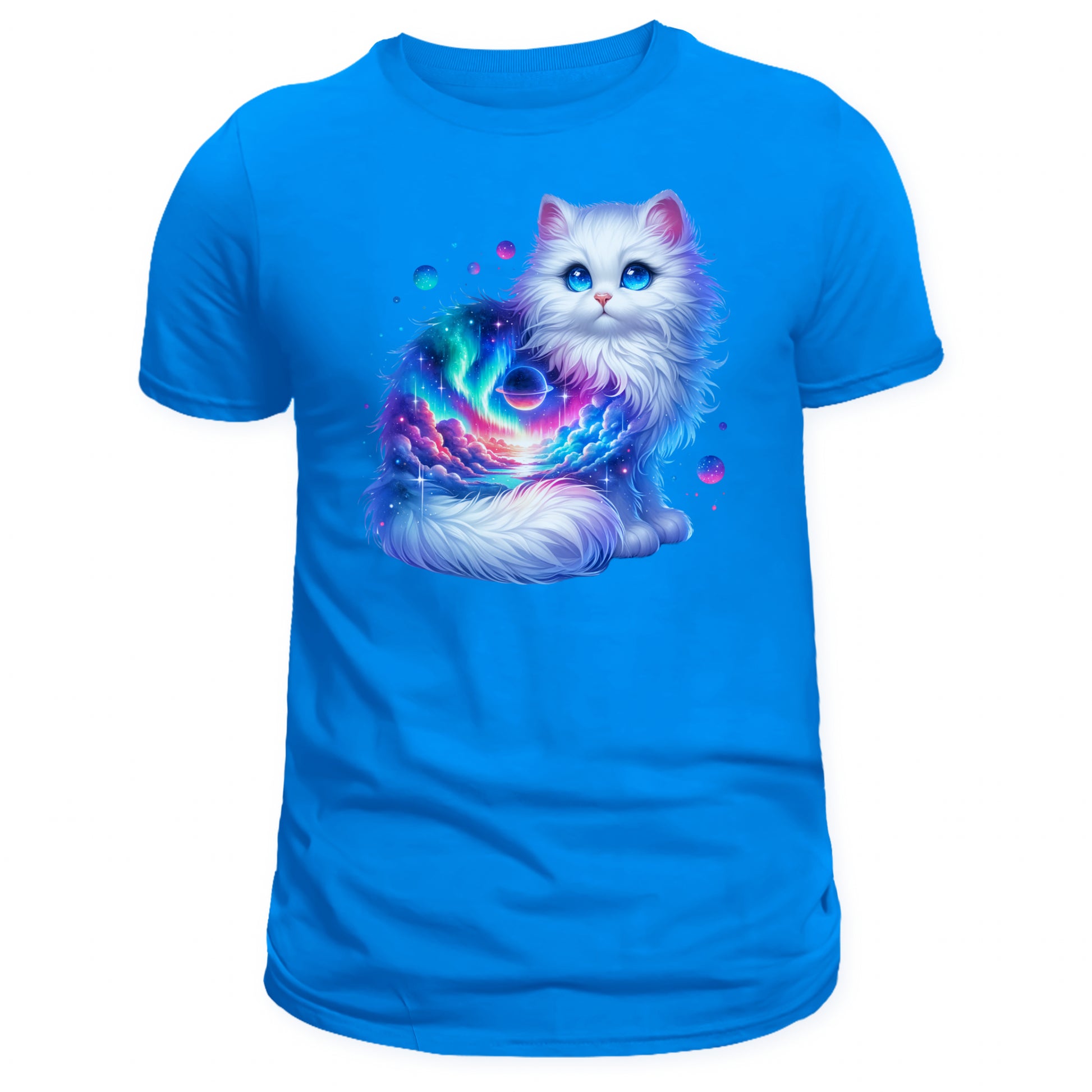 Celestial Watercolor Kitten Graphic T-shirt, Cat Tee Shirt - DogDreaming