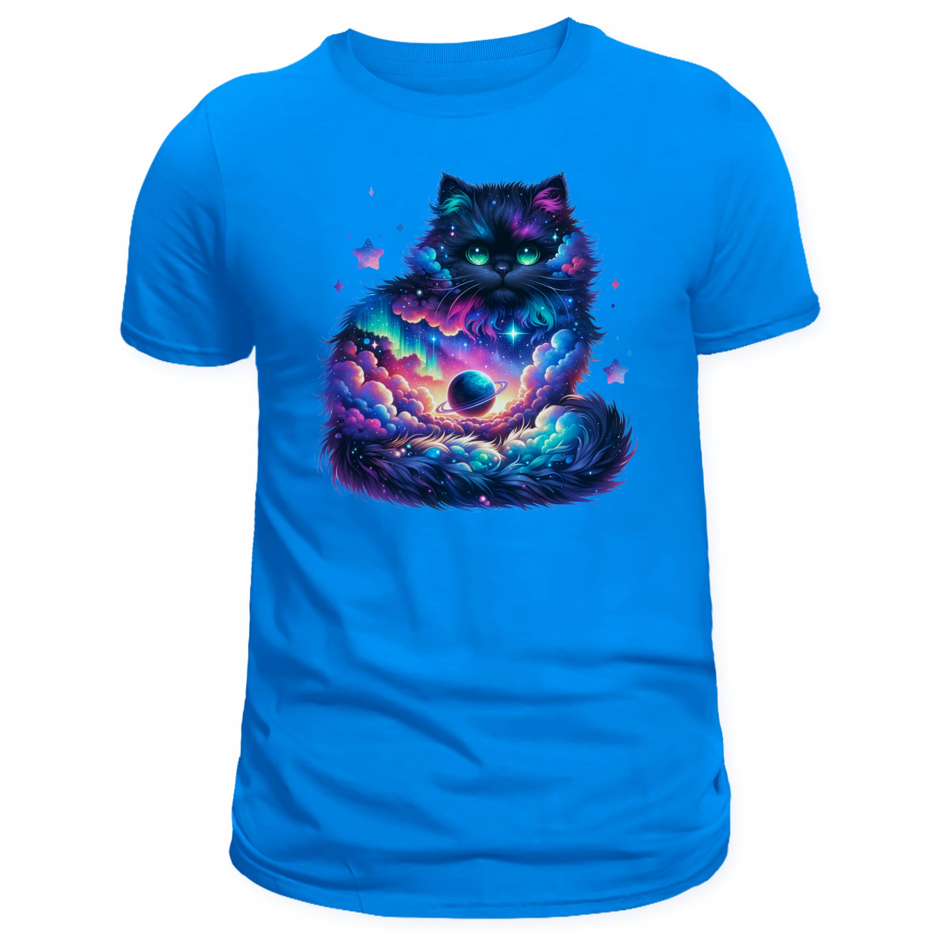 Celestial Watercolor Kitten Graphic T-shirt, Cat Tee Shirt - DogDreaming