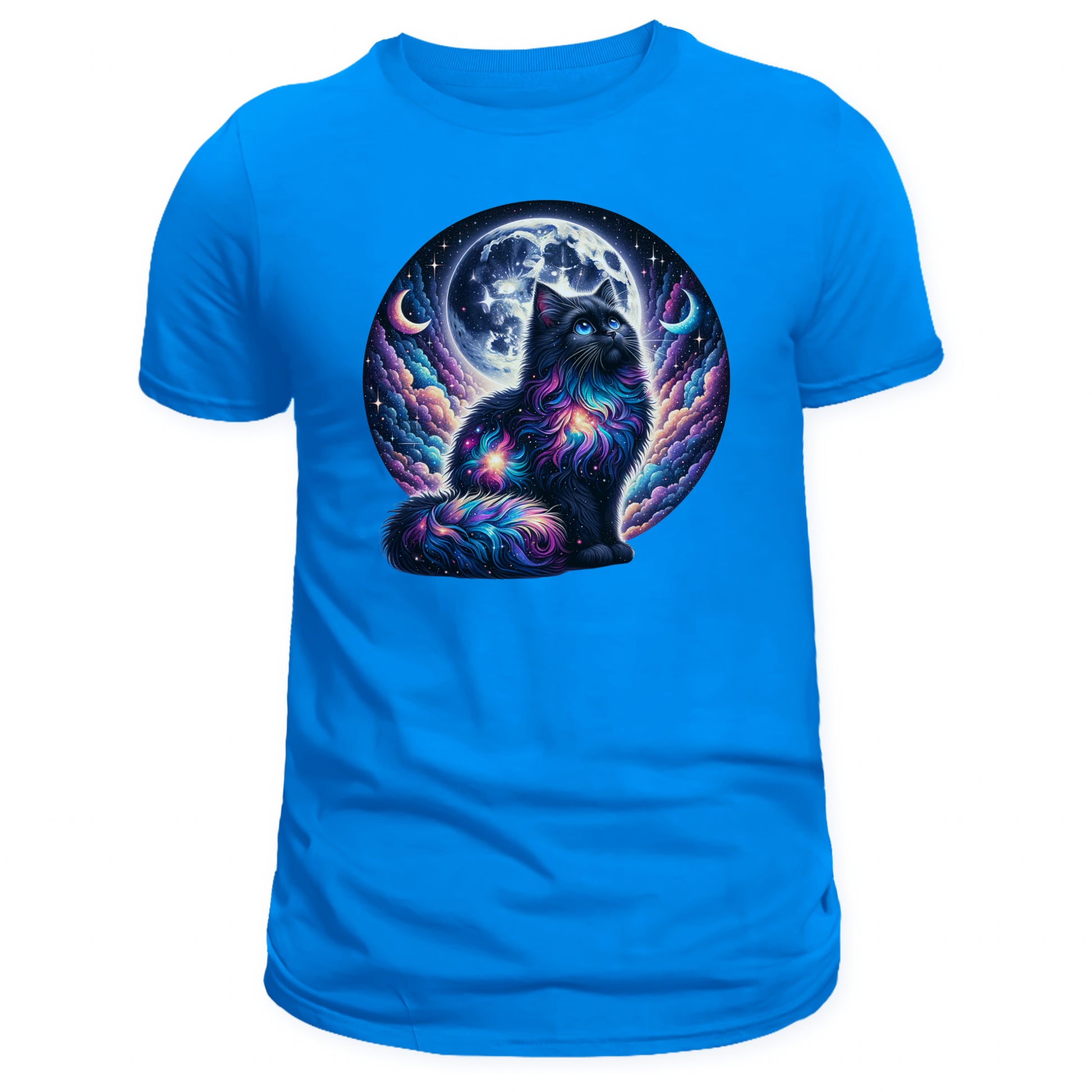 Celestial Watercolor Cat Graphic T-shirt, Cat Tee Shirt - DogDreaming