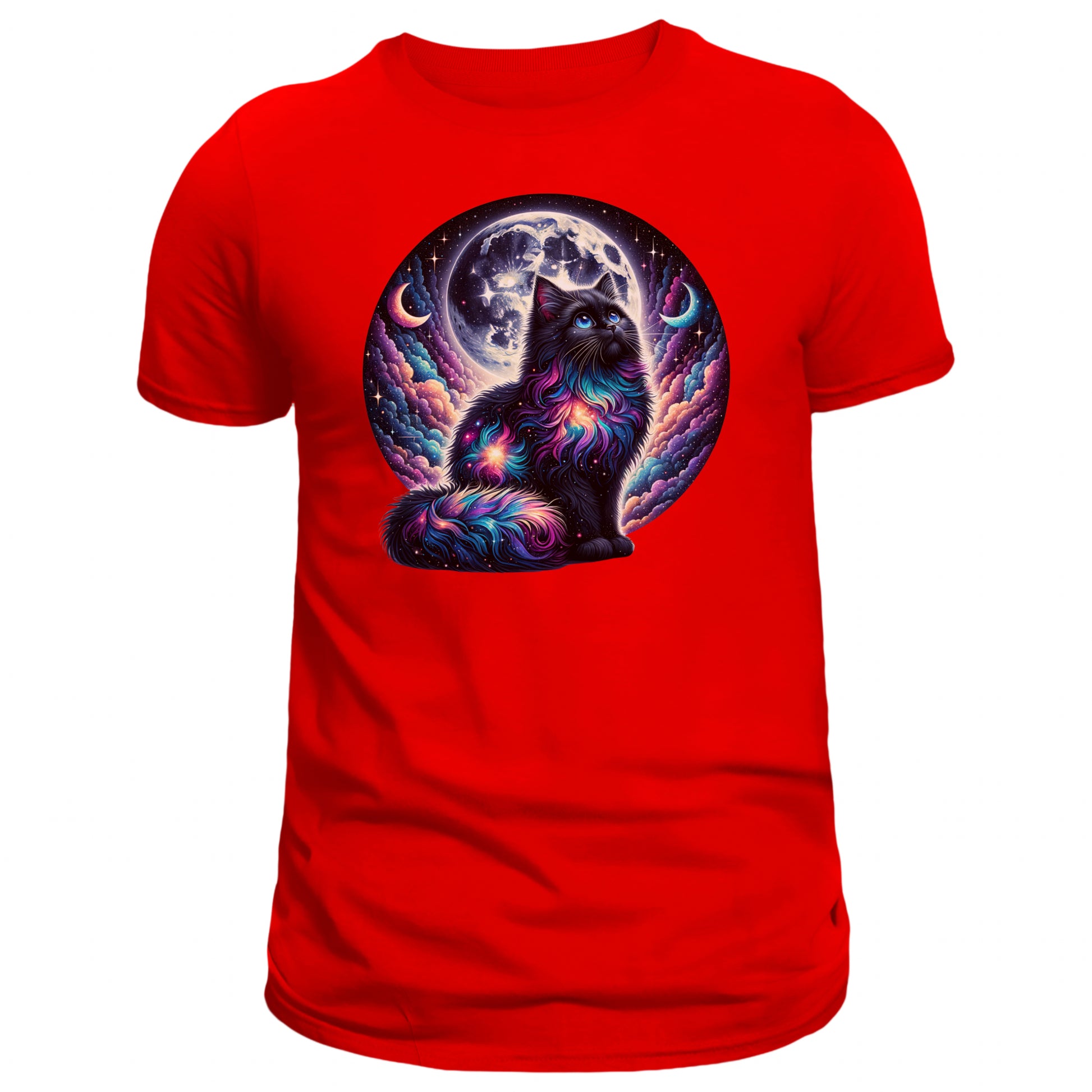 Celestial Watercolor Cat Graphic T-shirt, Cat Tee Shirt - DogDreaming