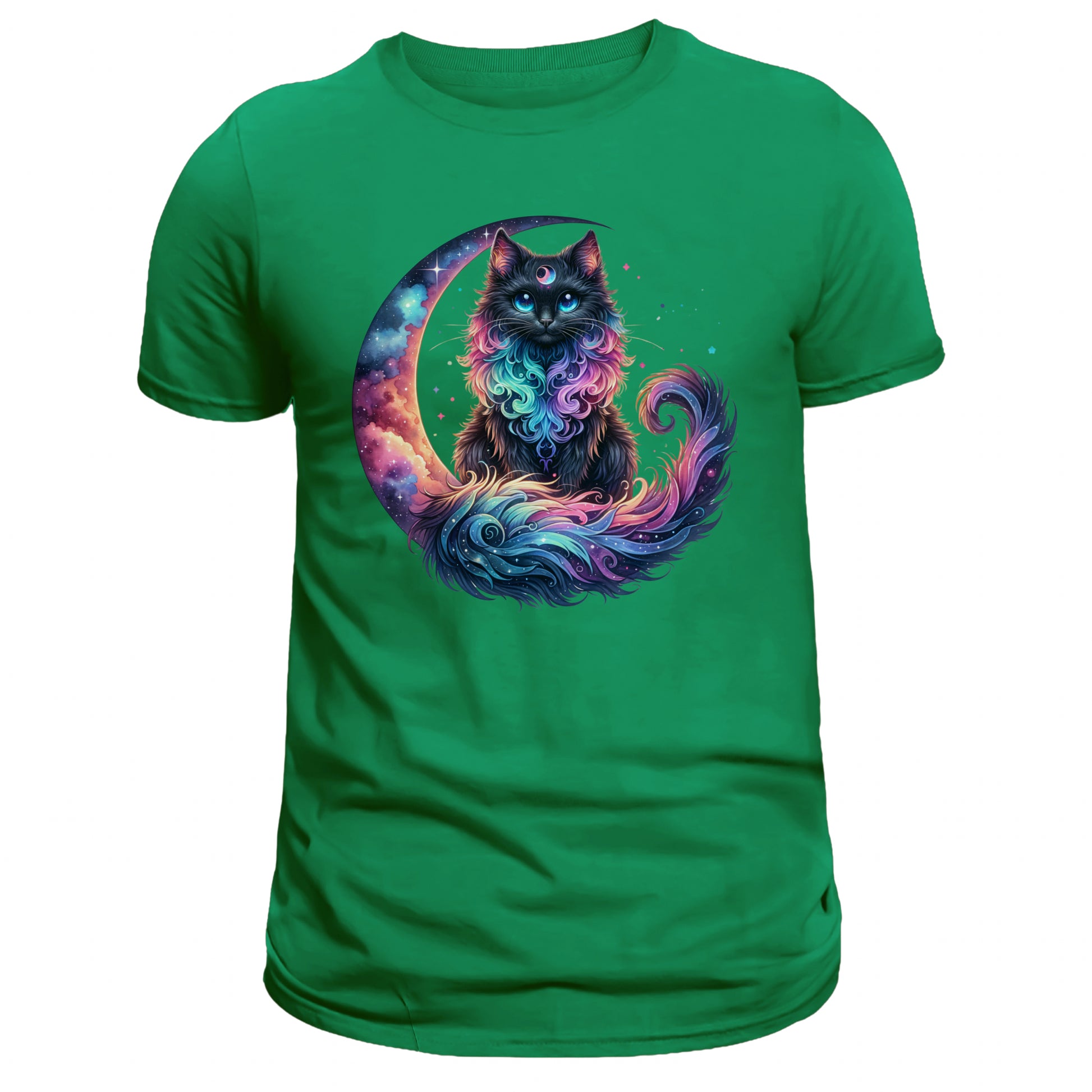 Celestial Watercolor Kitten Graphic T-shirt, Cat Tee Shirt - DogDreaming