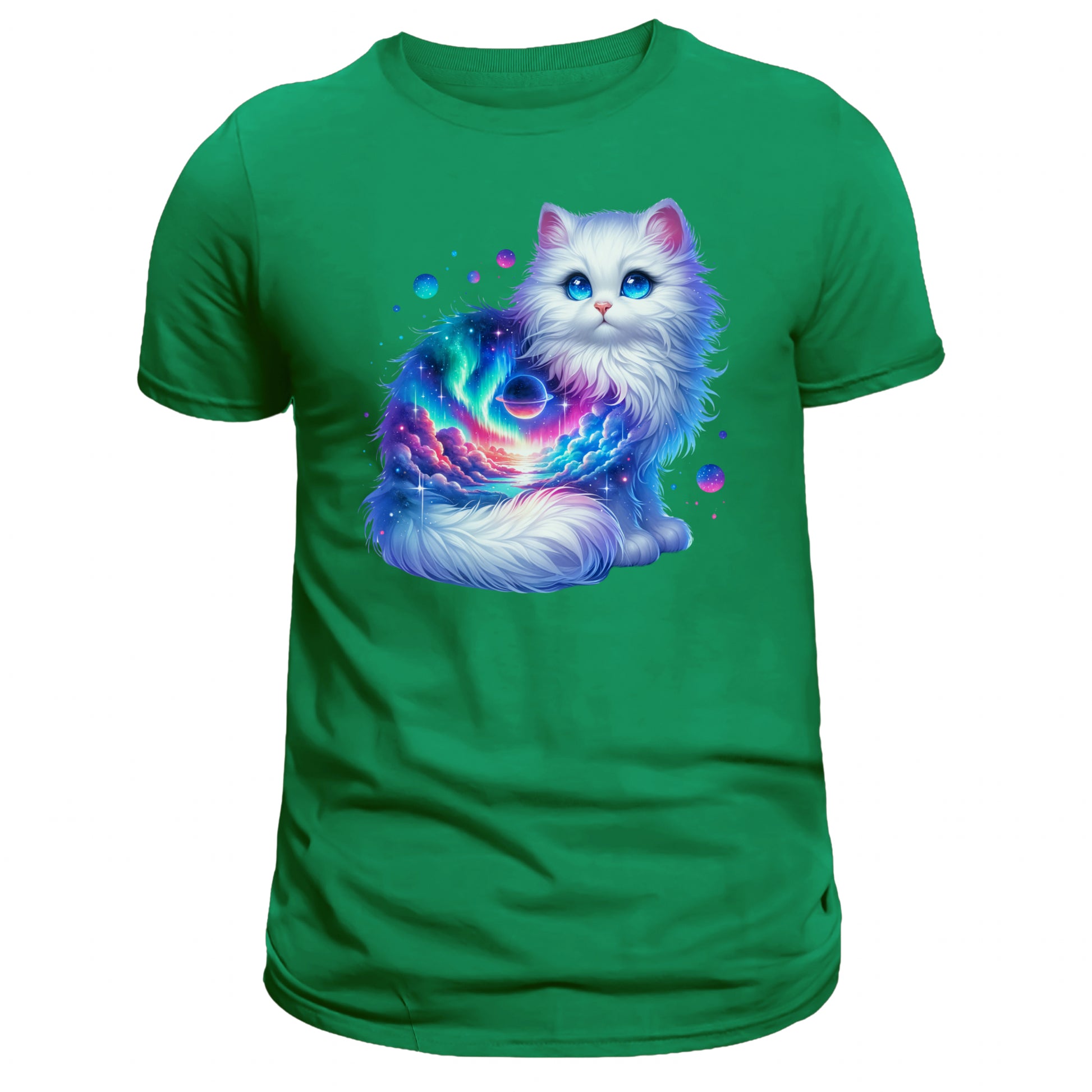 Celestial Watercolor Kitten Graphic T-shirt, Cat Tee Shirt - DogDreaming
