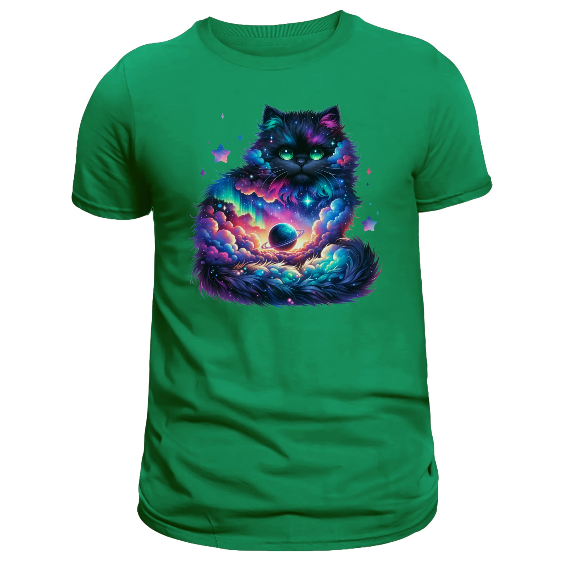 Celestial Watercolor Kitten Graphic T-shirt, Cat Tee Shirt - DogDreaming