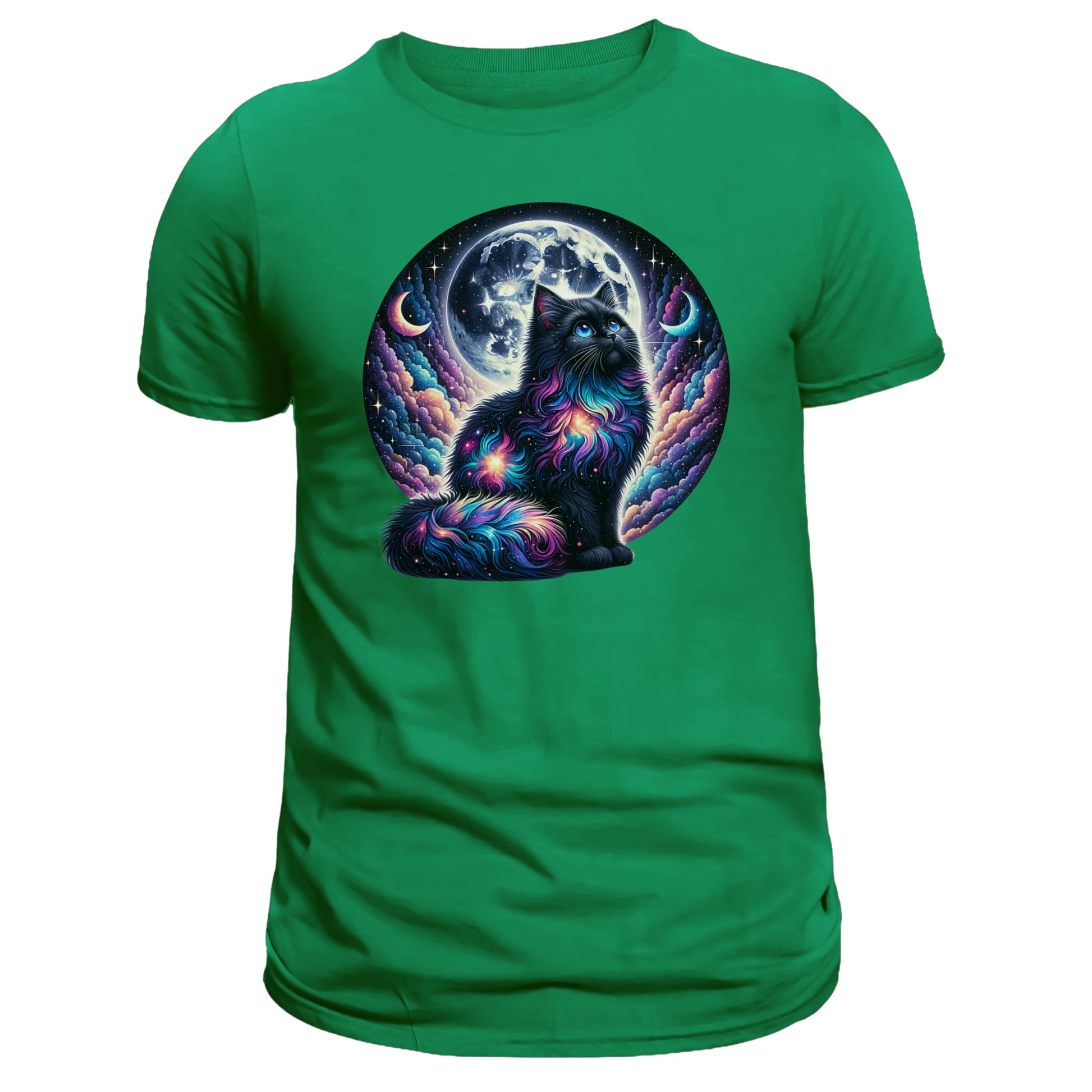 Celestial Watercolor Cat Graphic T-shirt, Cat Tee Shirt - DogDreaming