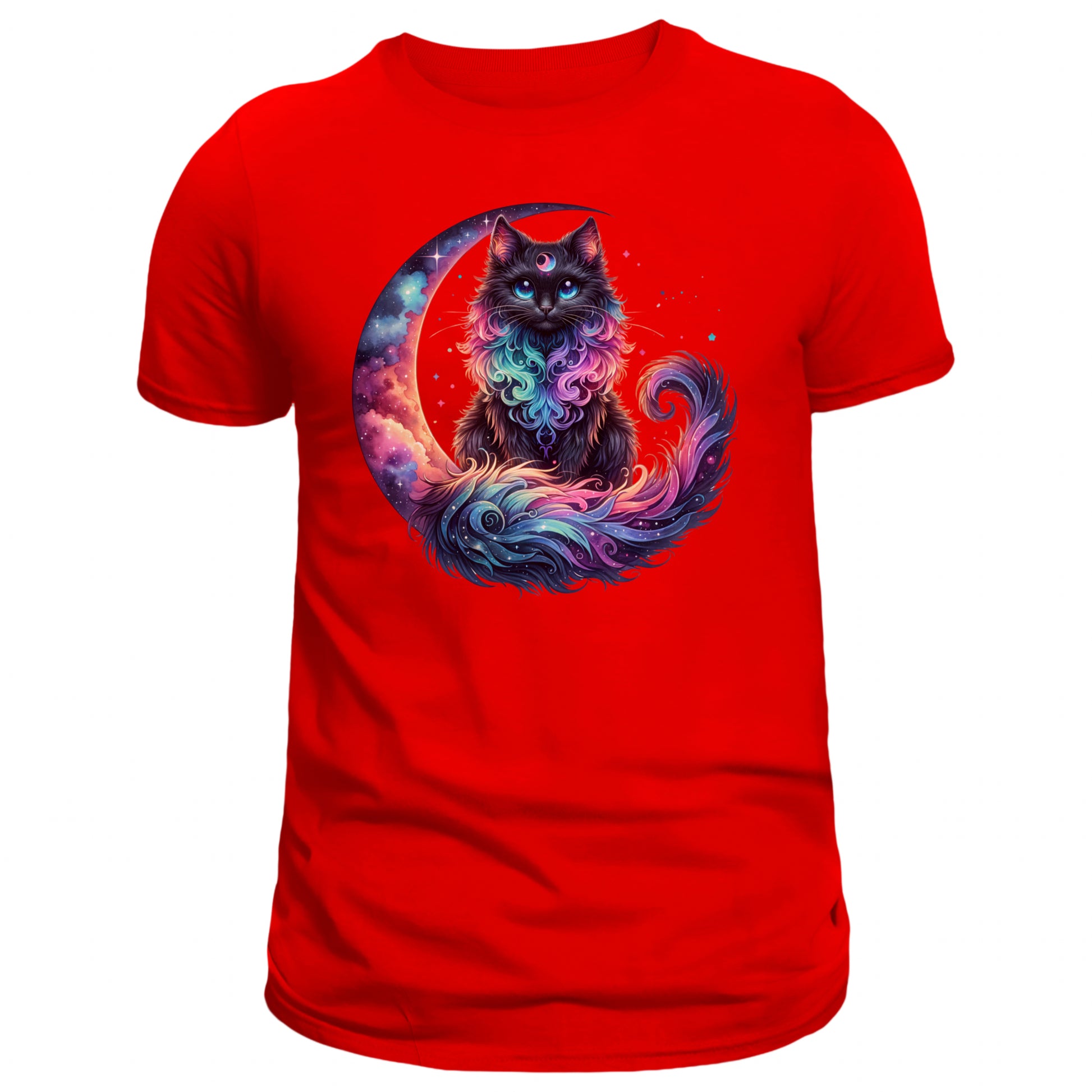 Celestial Watercolor Kitten Graphic T-shirt, Cat Tee Shirt - DogDreaming