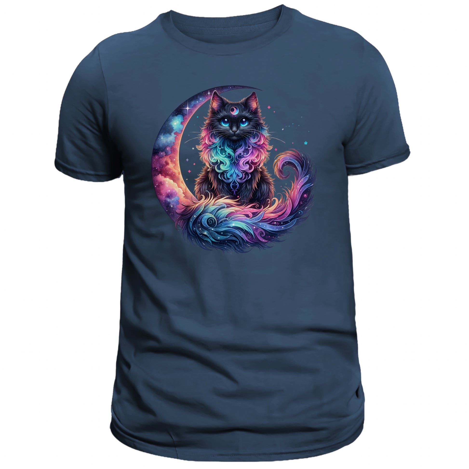 Celestial Watercolor Kitten Graphic T-shirt, Cat Tee Shirt - DogDreaming