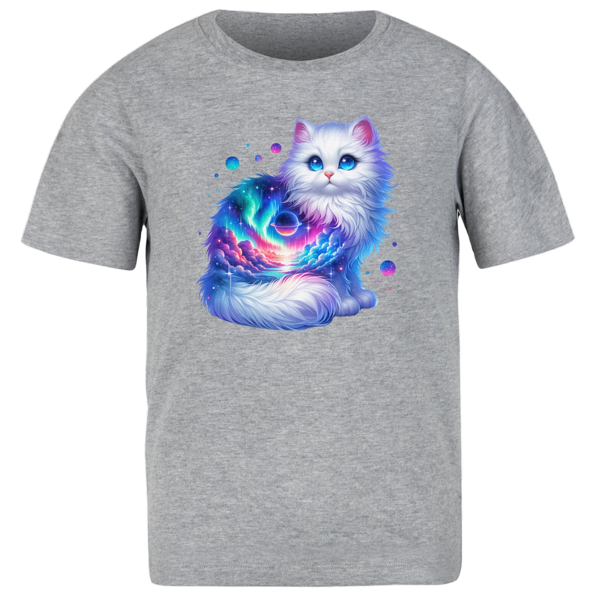 Celestial Watercolor Kitten Graphic T-shirt, Cat Tee Shirt - DogDreaming