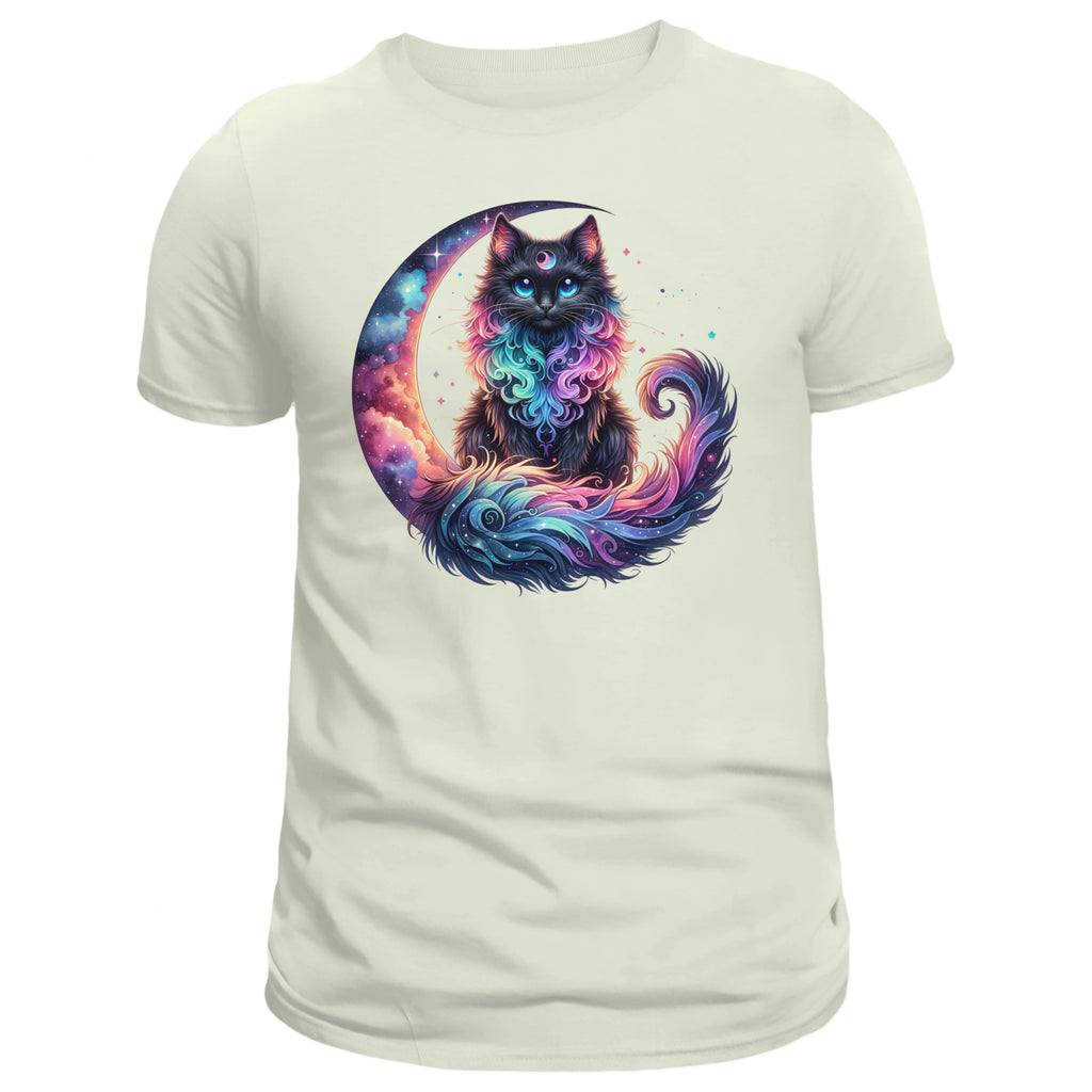 Celestial Watercolor Kitten Graphic T-shirt, Cat Tee Shirt - DogDreaming