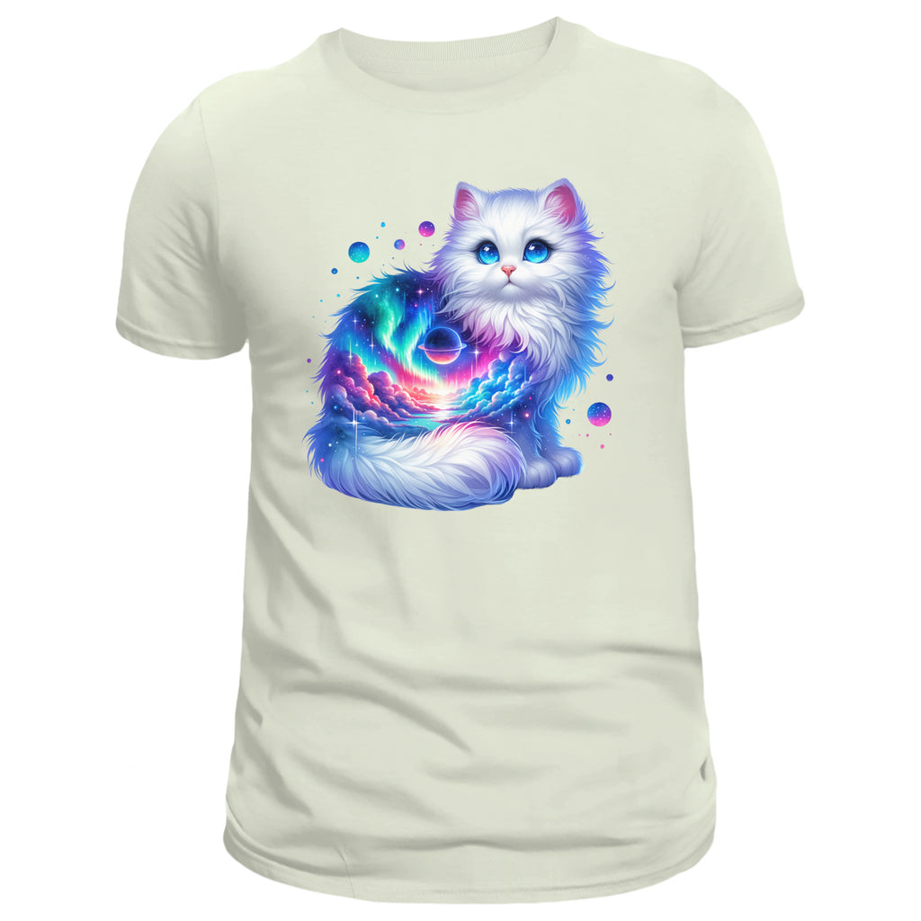 Celestial Watercolor Kitten Graphic T-shirt, Cat Tee Shirt - DogDreaming
