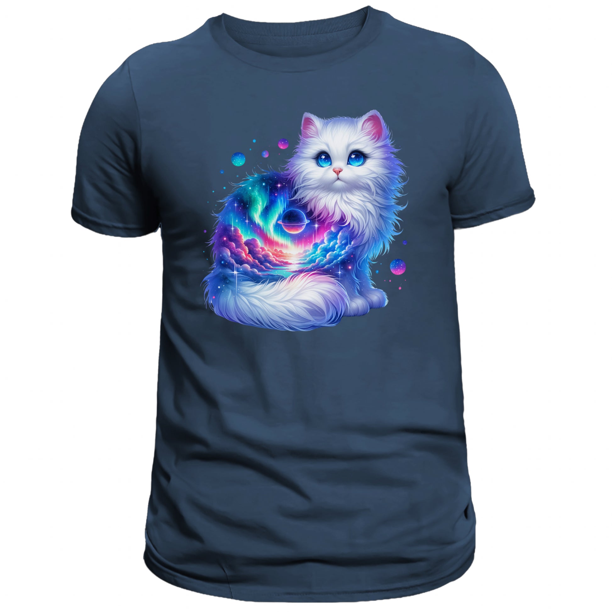 Celestial Watercolor Kitten Graphic T-shirt, Cat Tee Shirt - DogDreaming
