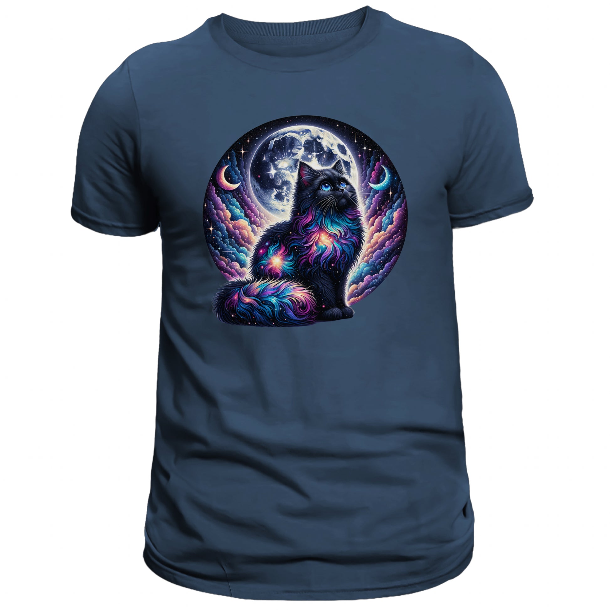 Celestial Watercolor Cat Graphic T-shirt, Cat Tee Shirt - DogDreaming