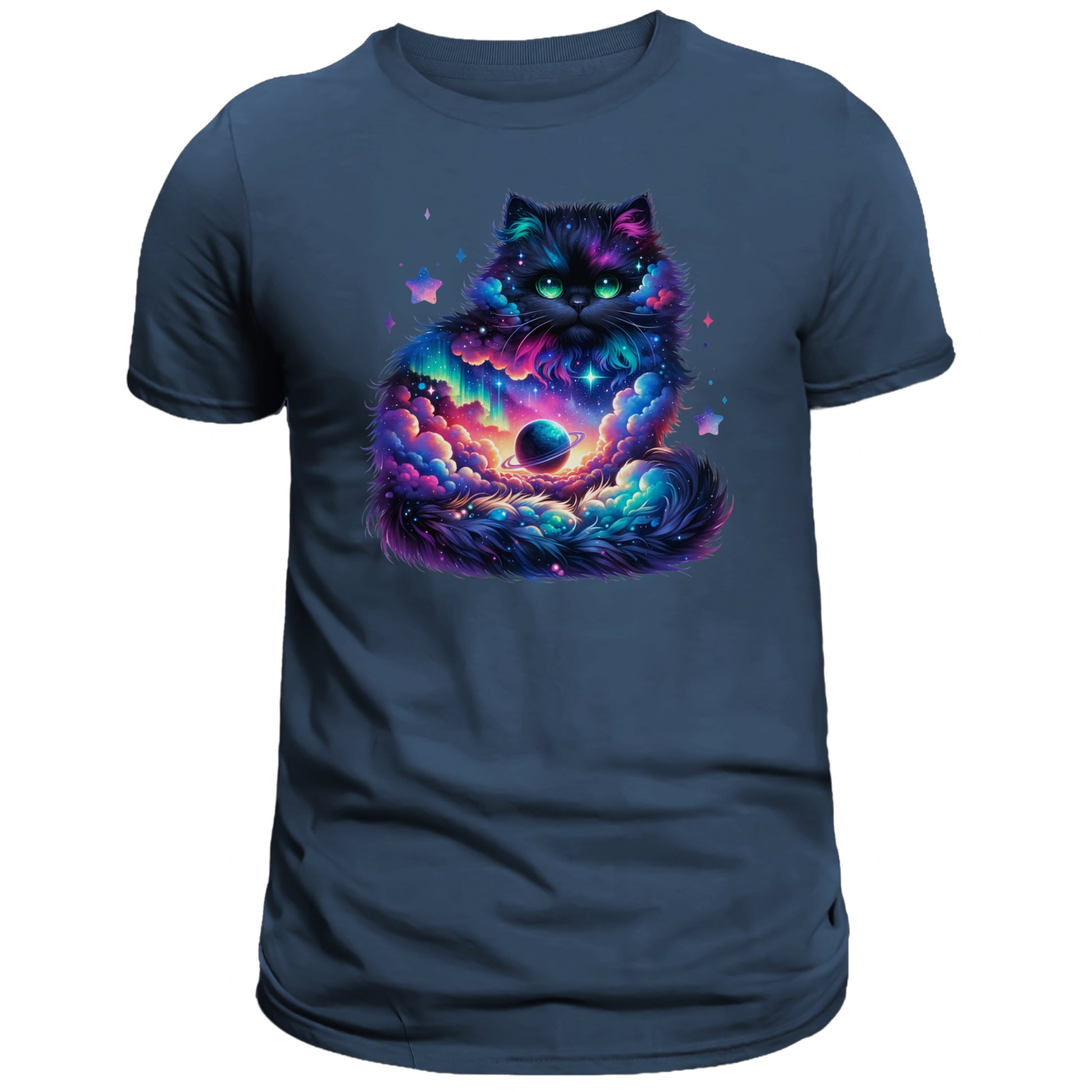 Celestial Watercolor Kitten Graphic T-shirt, Cat Tee Shirt - DogDreaming