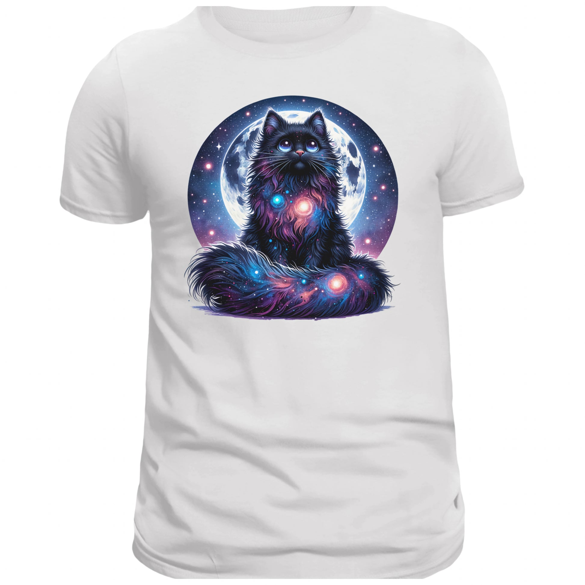 Celestial Watercolor Cat Graphic T-shirt, Cat Tee Shirt - DogDreaming