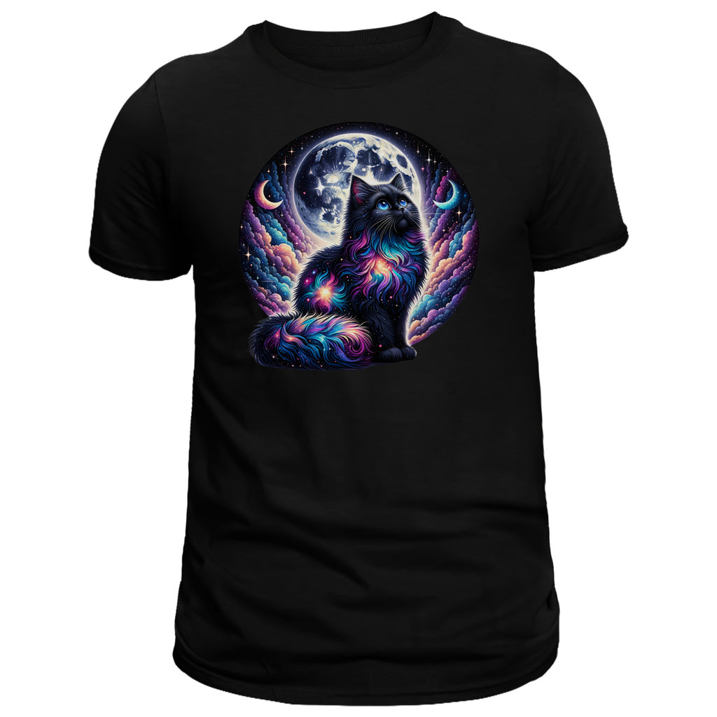 Celestial Watercolor Cat Graphic T-shirt, Cat Tee Shirt - DogDreaming