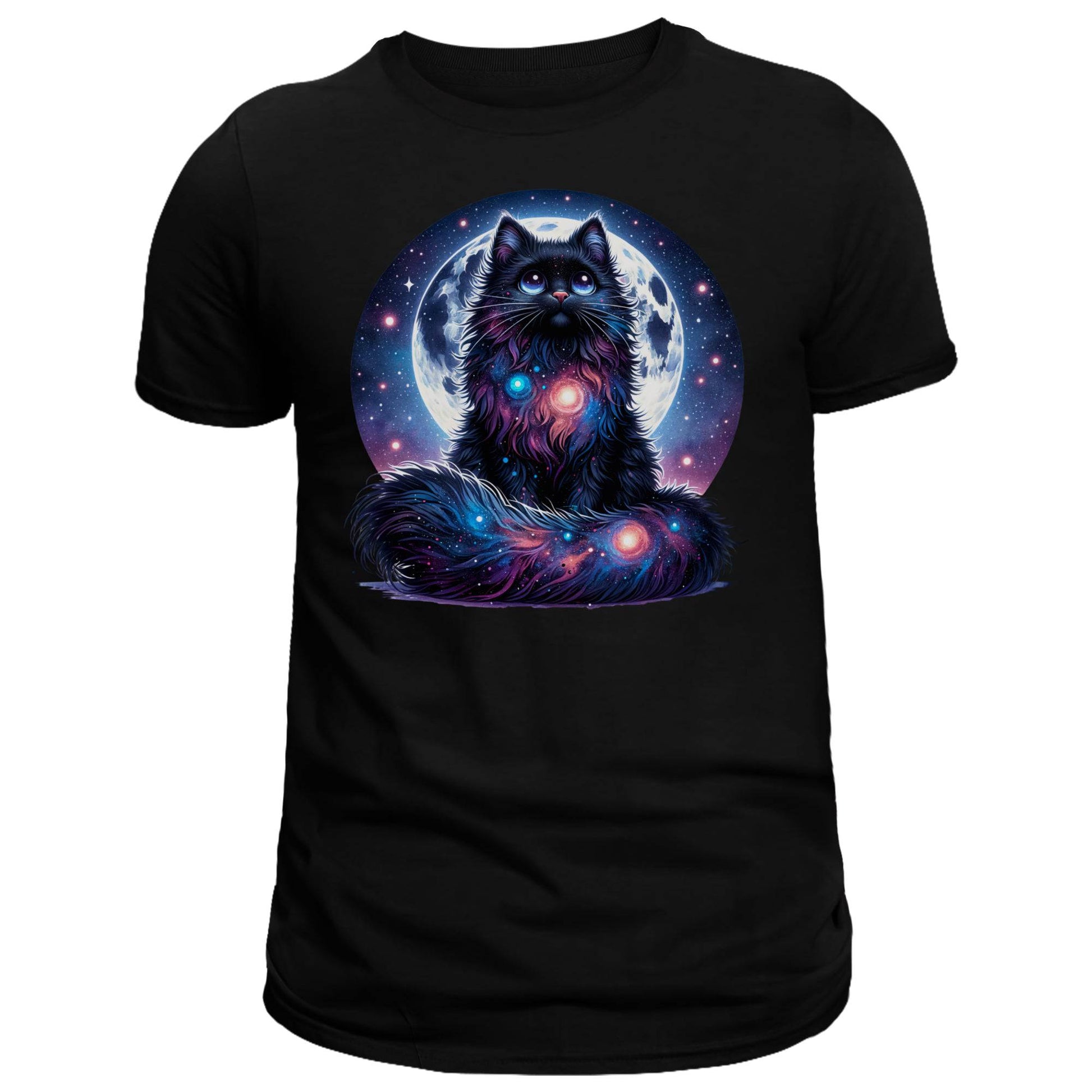 Celestial Watercolor Cat Graphic T-shirt, Cat Tee Shirt - DogDreaming