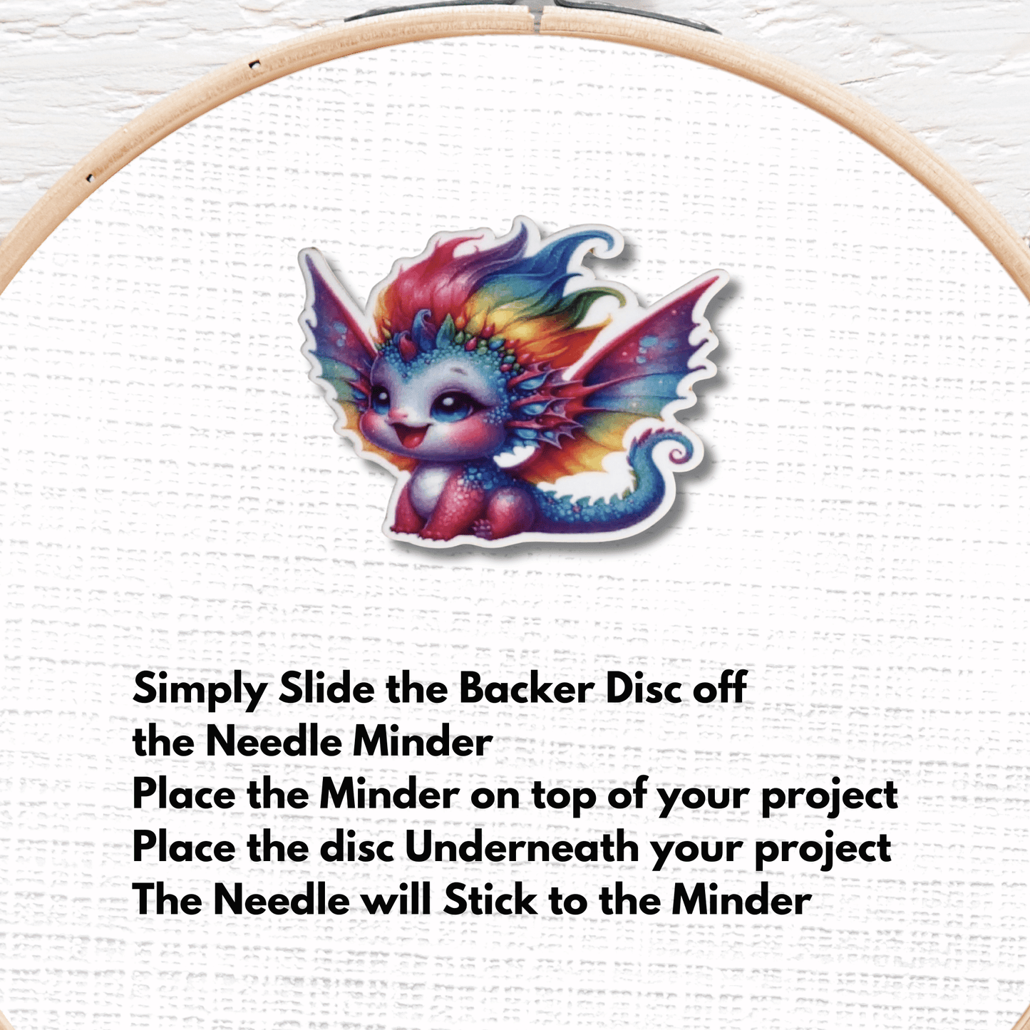 colorful baby dragon needle minder magnetic embroidery tool