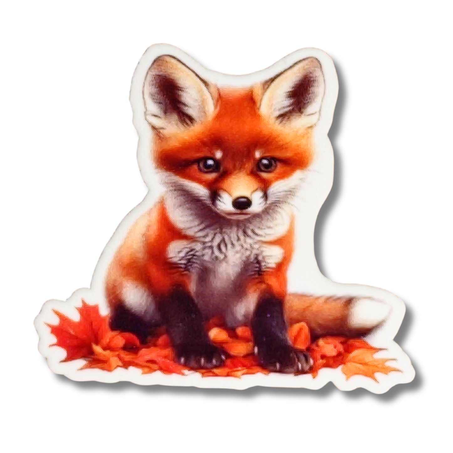 Autumn Fox magnetic needle minder for cross stitch and embroidery