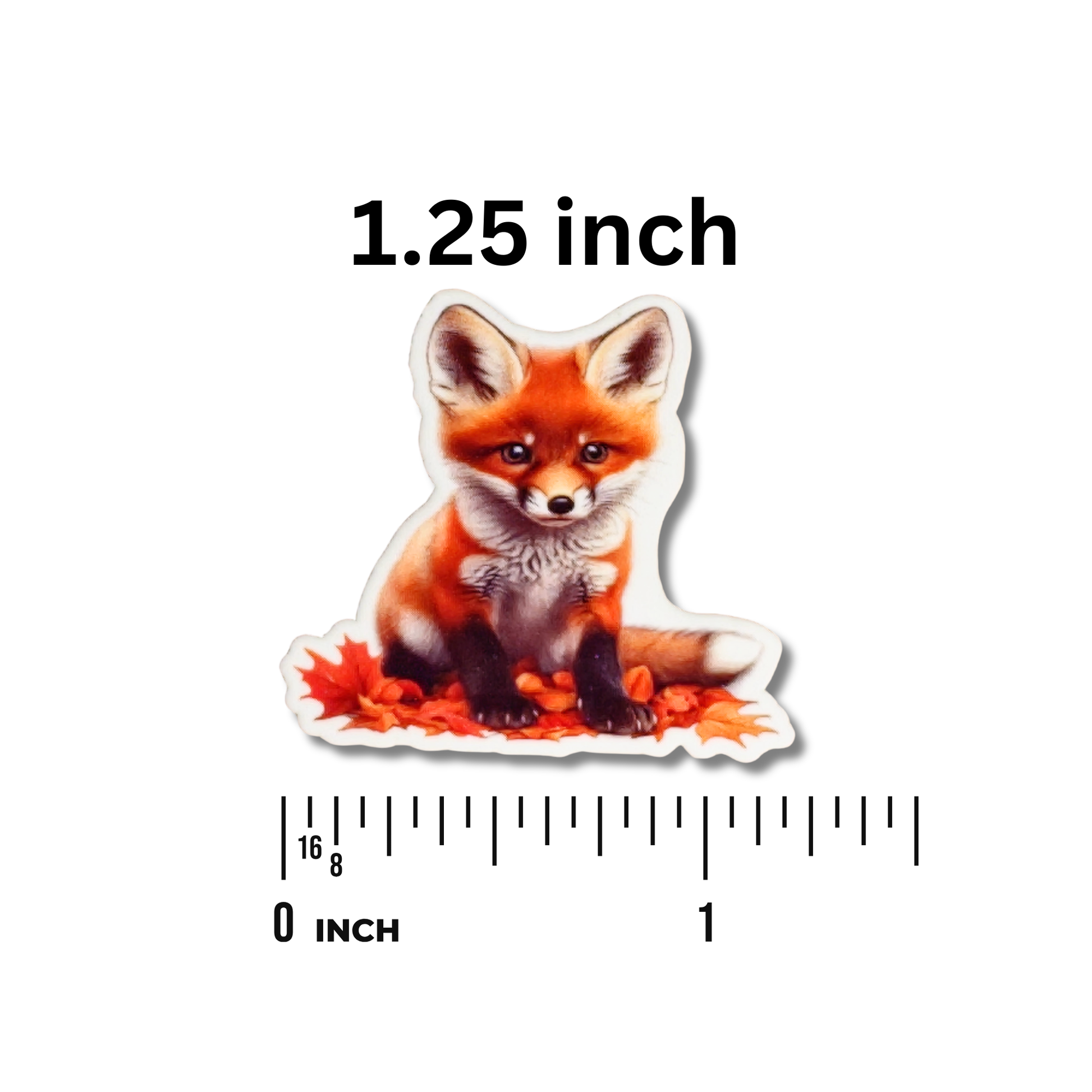 Decorative autumn fox cross stitch needle minder magnet
