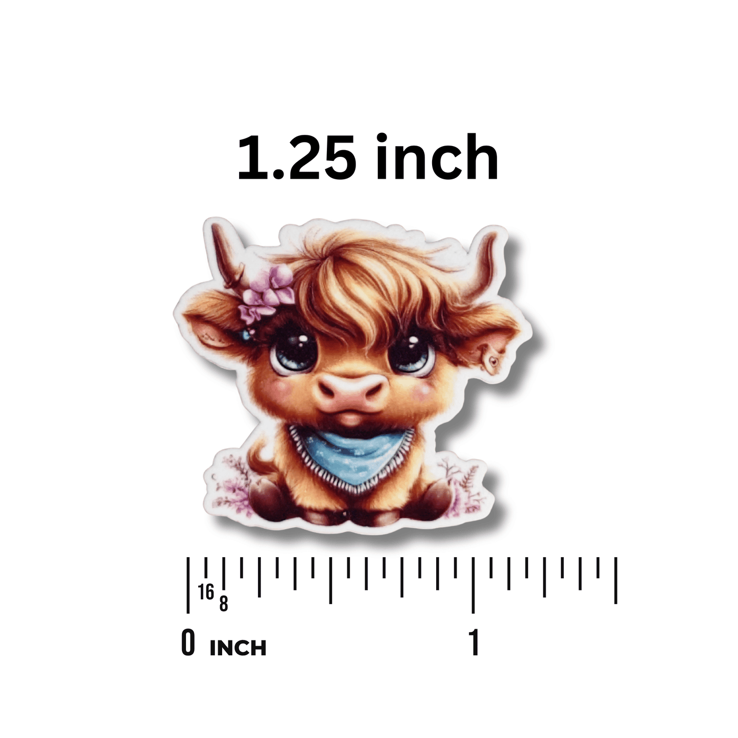 highland cow floral bandana embroidery needle minder magnetic stitching tool