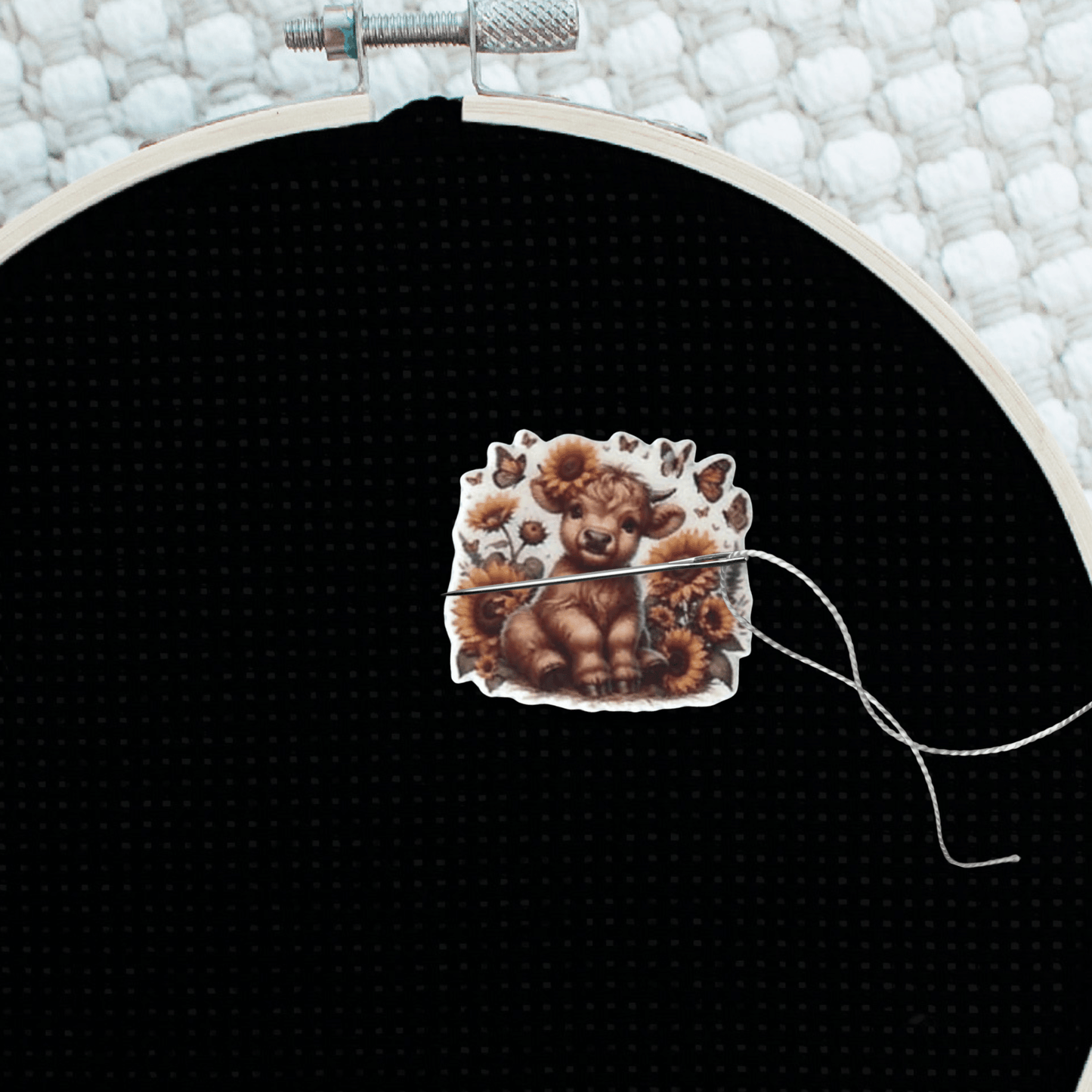 floral magnetic needle minder embroidery accessory