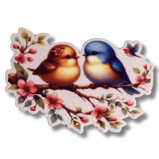 blossom branch lovebirds magnetic needle minder bird cross stitch embroidery accessory