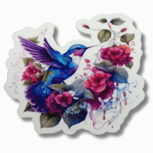 hummingbird magnetic needle minder floral bird cross stitch embroidery needle minder magnet