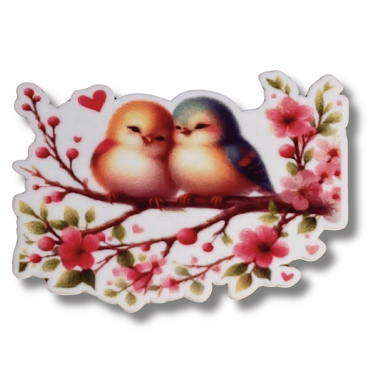 blushing songbird sweetheart magnetic needle minder lovebirds cross stitch embroidery accessory