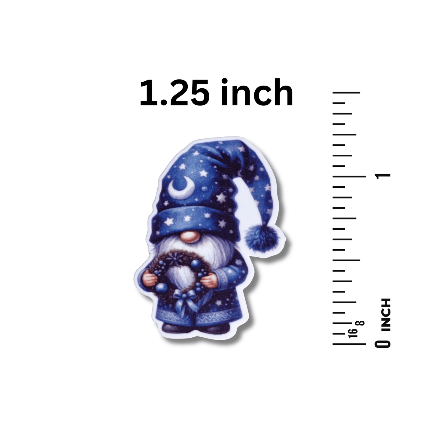 Blue Holiday Gnome Magnetic Needle Minder, Cute Christmas Needle Holder for Cross Stitch and Embroidery