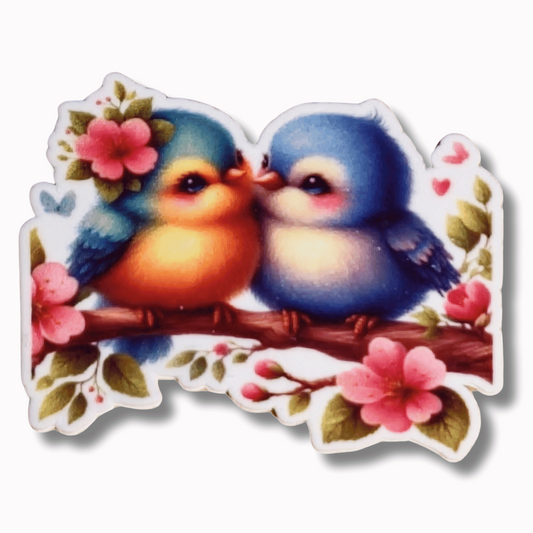 cherry blossom lovebirds magnetic needle minder bird cross stitch embroidery accessory