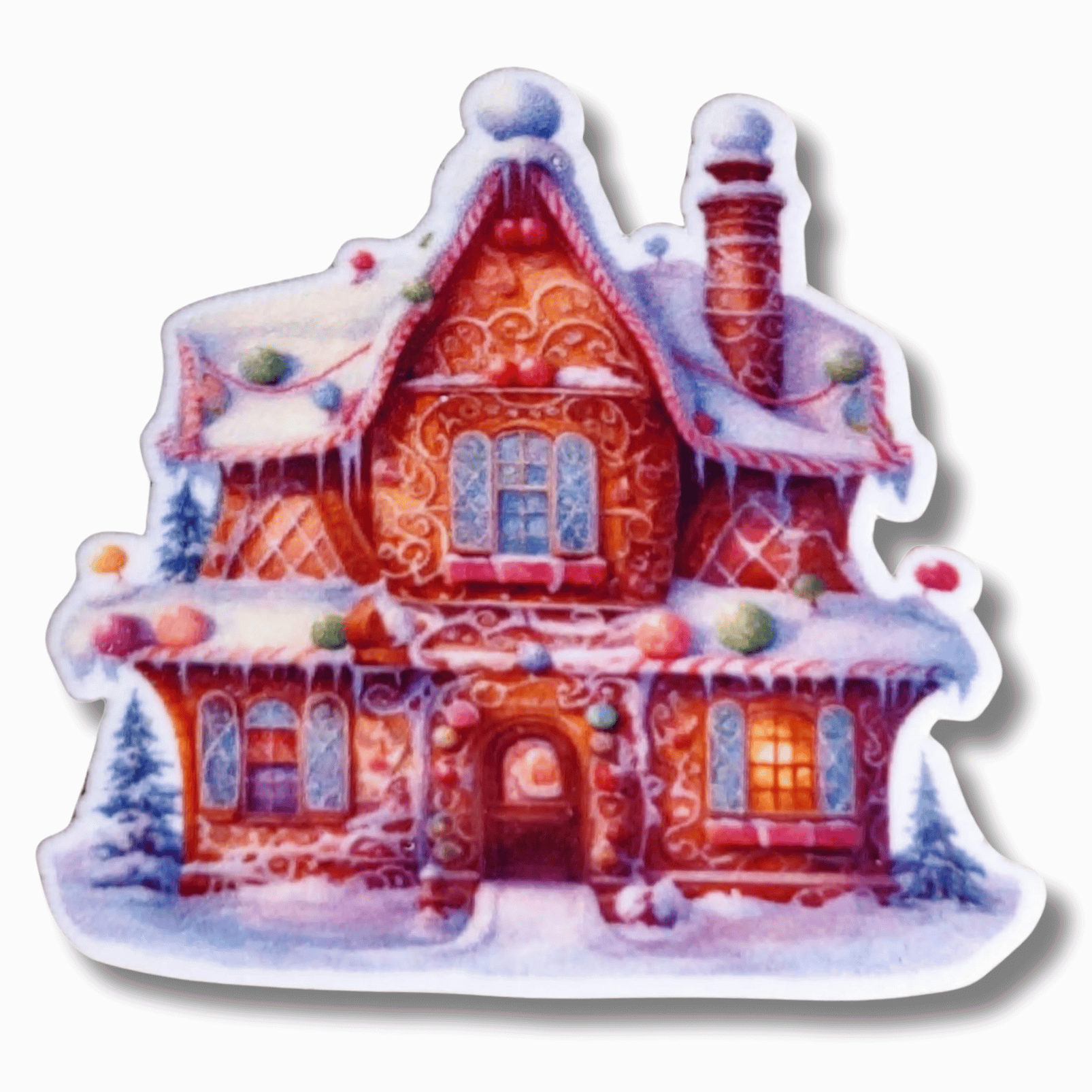 christmas gingerbread house magnetic needle minder for cross stitch embroidery