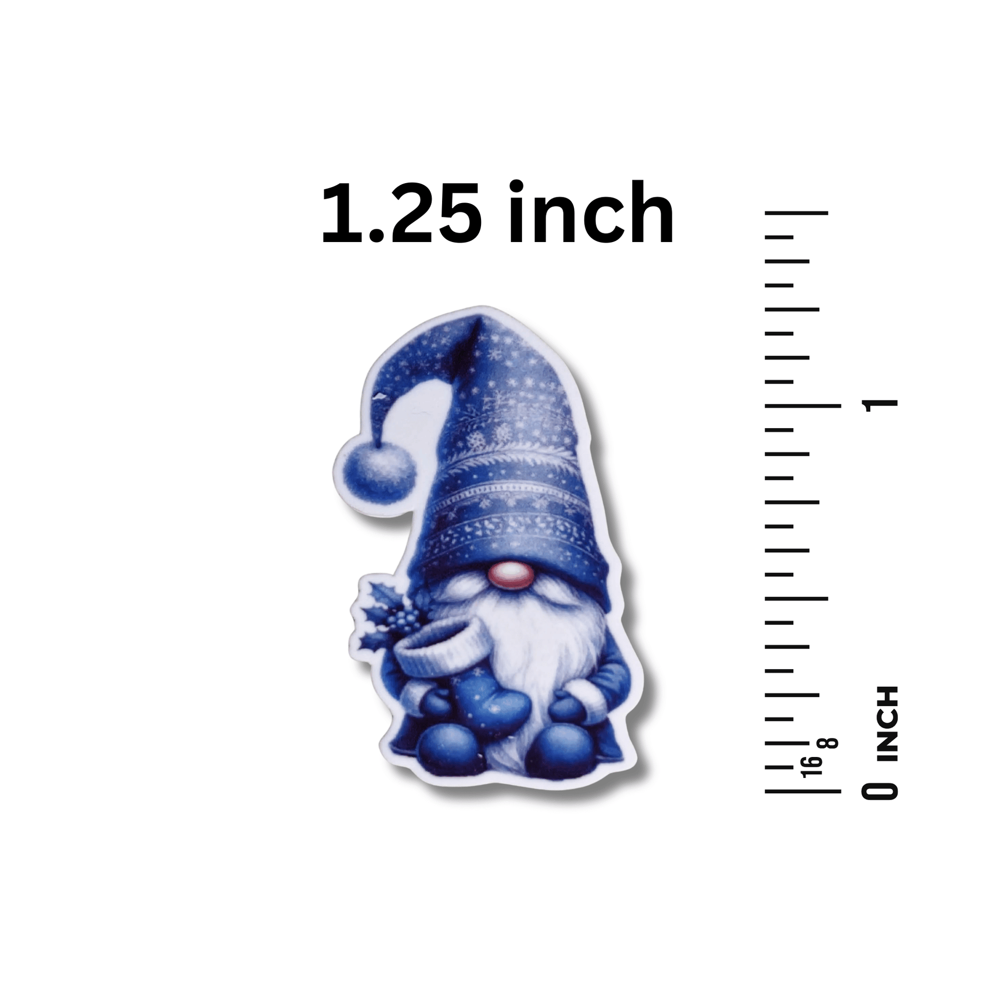 Blue Holiday Gnome Magnetic Needle Minder, Cute Christmas Needle Holder for Cross Stitch and Embroidery