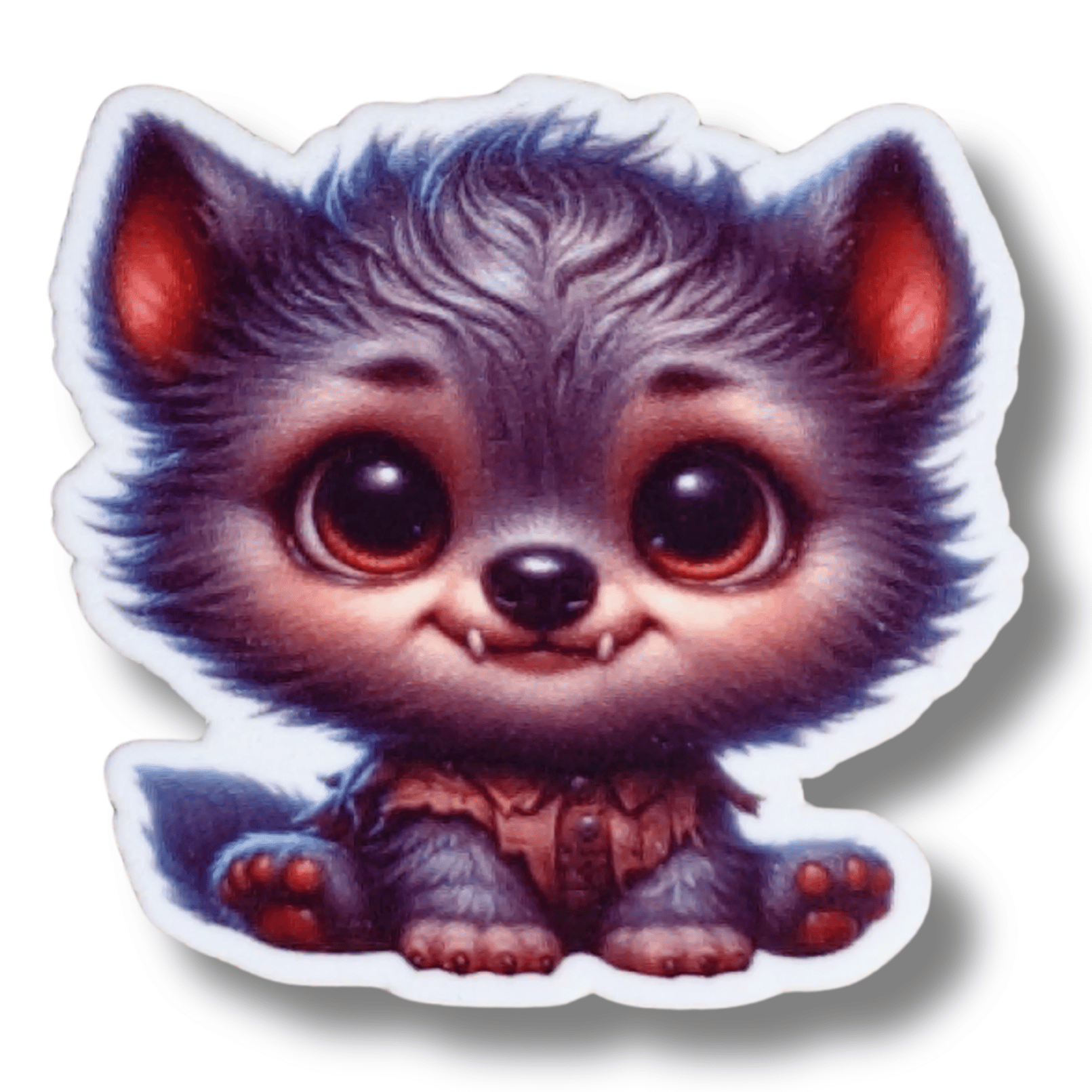Cute Spooky Baby Werewolf Magnetic Needle Minder for cross stitch, embroidery, sewing, quilting, and needlepoint