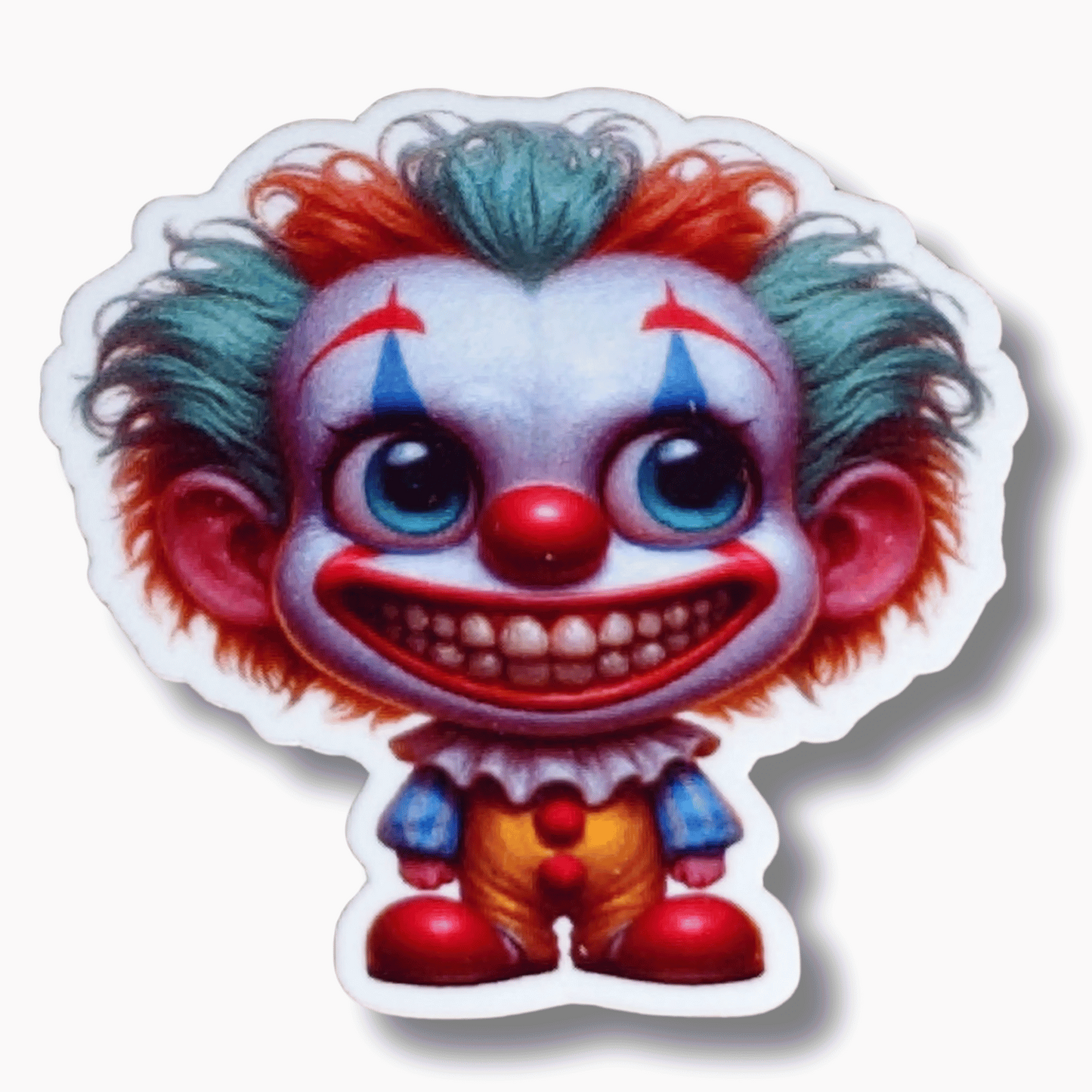 Cute Spooky Clown Magnetic Needle Minder for cross stitch, embroidery, sewing, quilting, and needlepoint