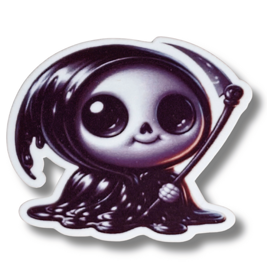 Cute Spooky Grim Reaper Magnetic Needle Minder for Cross Stitch for cross stitch, embroidery, sewing, quilting, and needlepoint