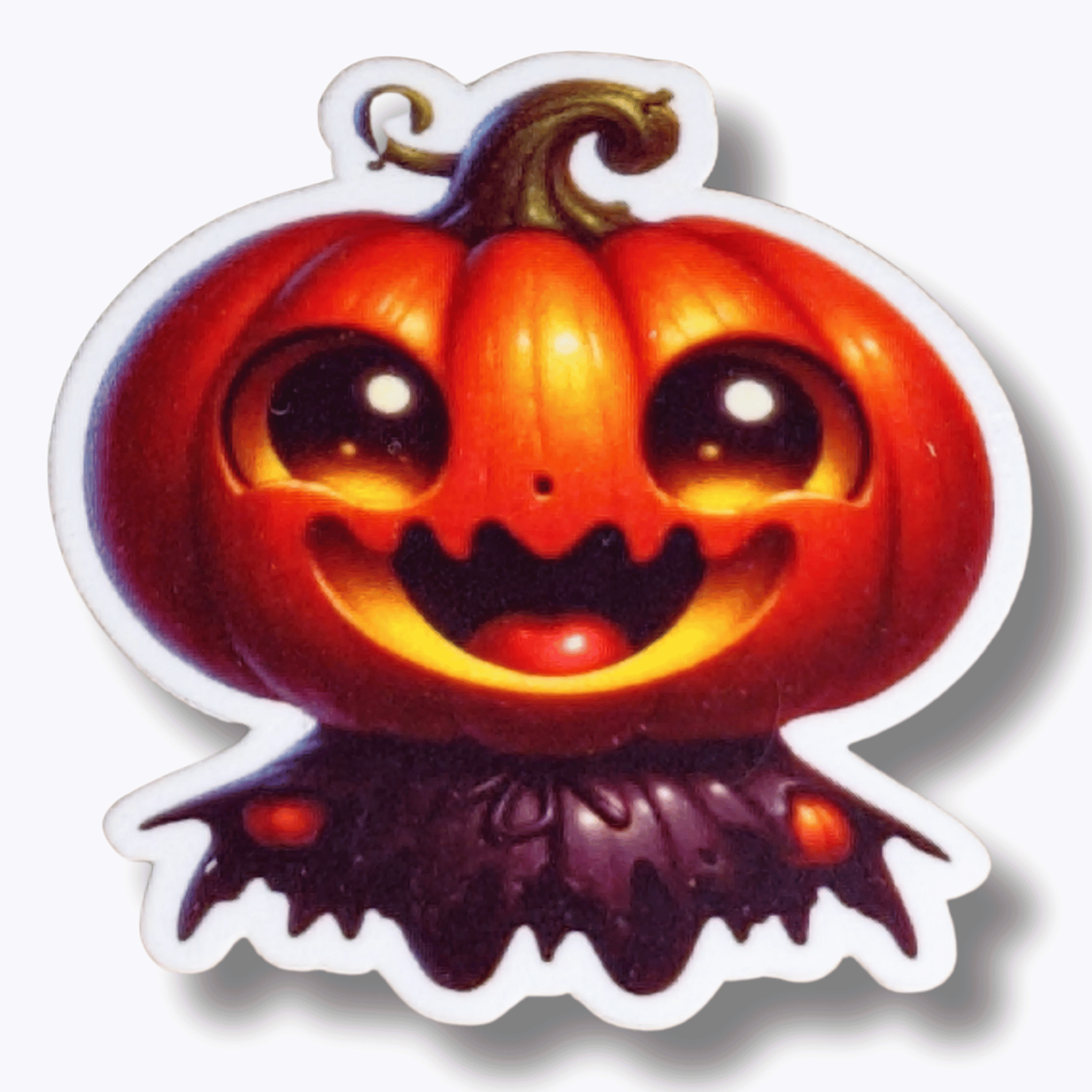 Cute Spooky Jack O Lantern Pumpkin Magnetic Needle Minder for cross stitch, embroidery, sewing, quilting, and needlepoint