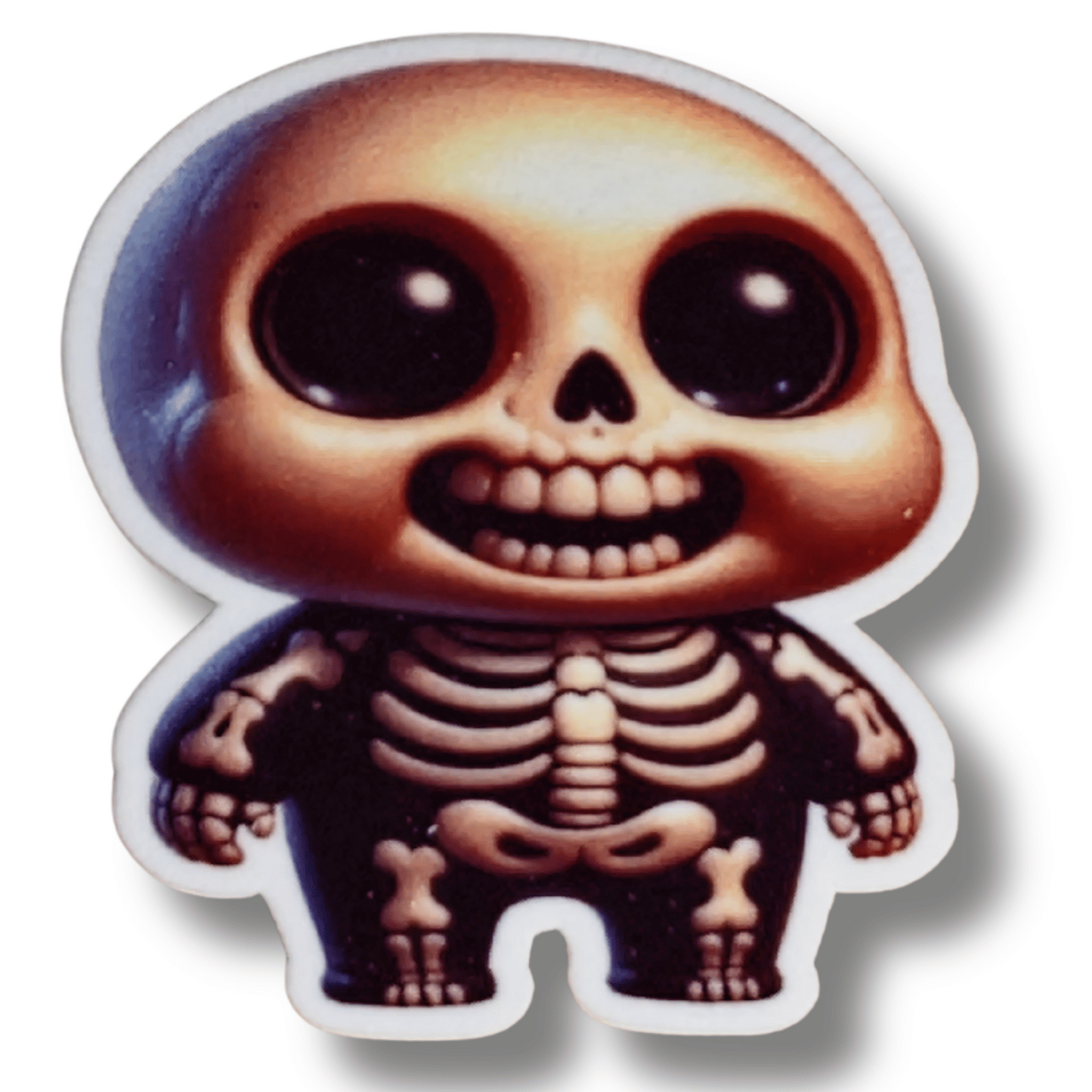 Cute Spooky Little Skeleton Magnetic Needle Minder for cross stitch, embroidery, sewing, quilting, and needlepoint