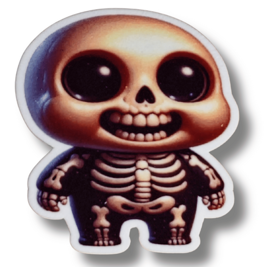 Cute Spooky Little Skeleton Magnetic Needle Minder for cross stitch, embroidery, sewing, quilting, and needlepoint