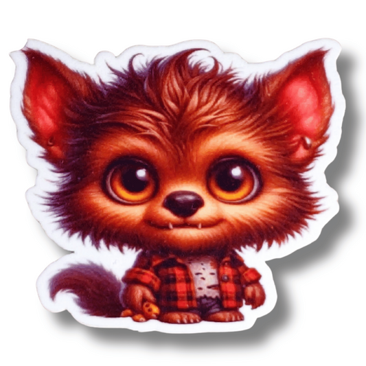 Cute Spooky Werewolf Magnetic Needle Minder for cross stitch, embroidery, sewing, quilting, and needlepoint