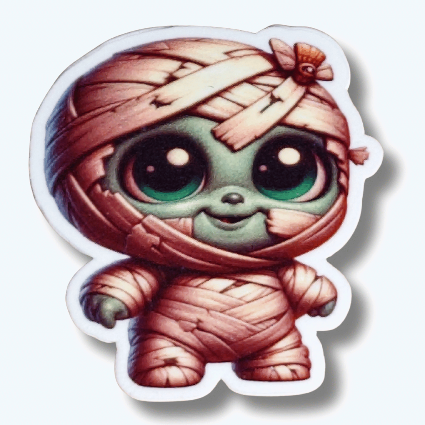 Cute Spooky Zombie Mummy Magnetic Needle Minder for cross stitch, embroidery, sewing, quilting, and needlepoint